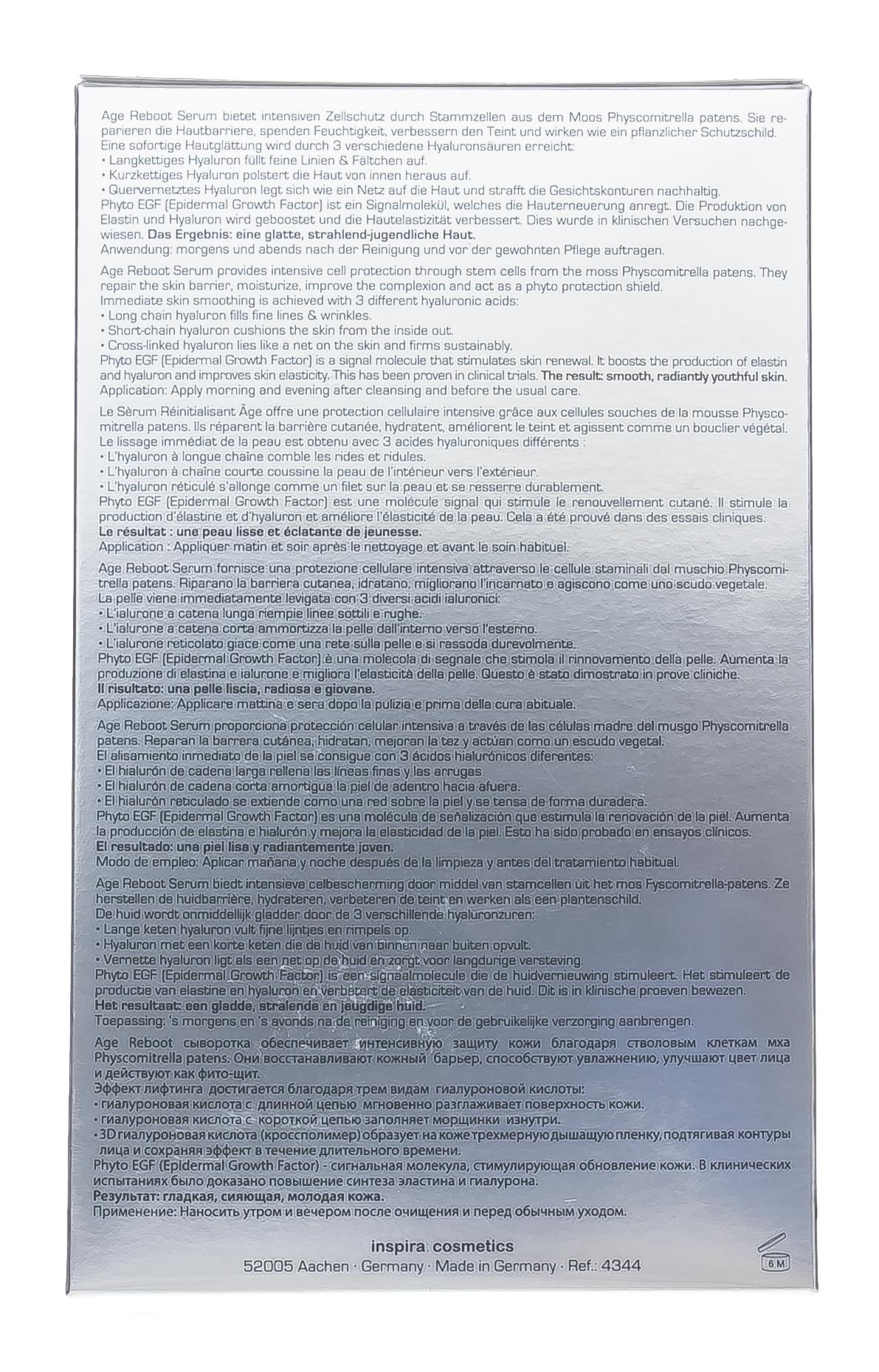 Инспира Косметикс Интенсивно омолаживающая сыворотка Age Reboot Serum, 2 x 10 мл (Inspira Cosmetics, Ampoules) фото 3