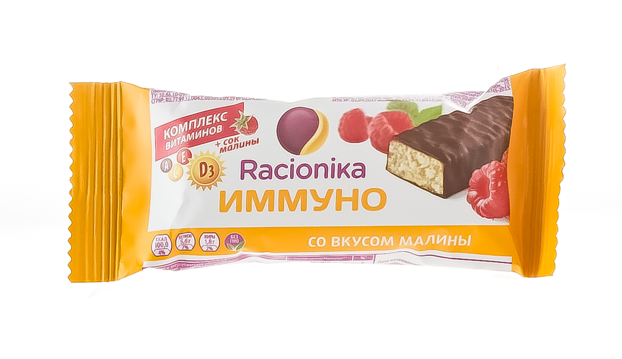 Рационика Иммуно батончик со вкусом малины 30 г (Racionika, Racionika Иммуно) фото 1