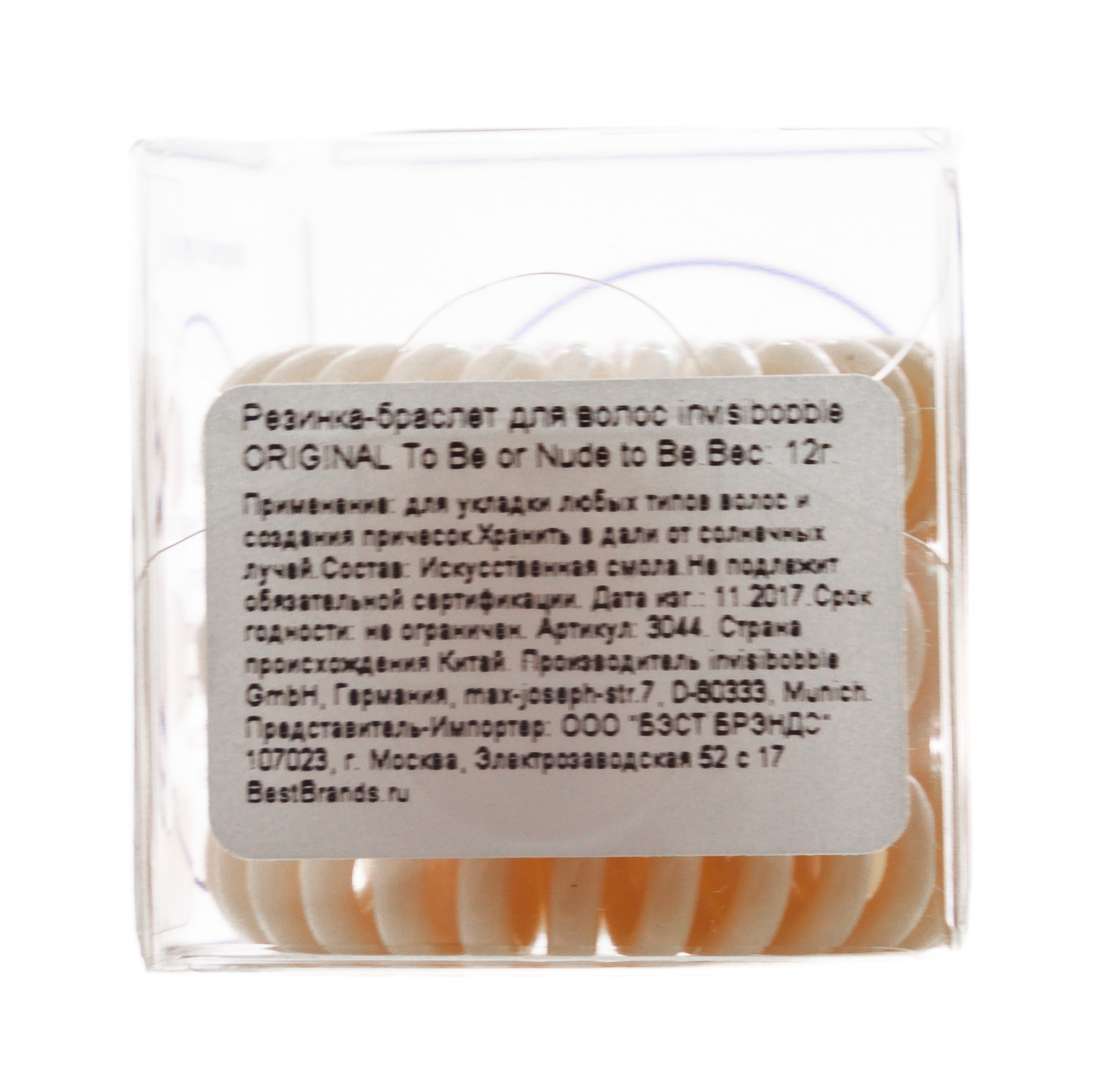 Инвизибабл Резинка для волос To Be or Nude to Be, Бежевый 3 шт. (Invisibobble, Original) фото 1