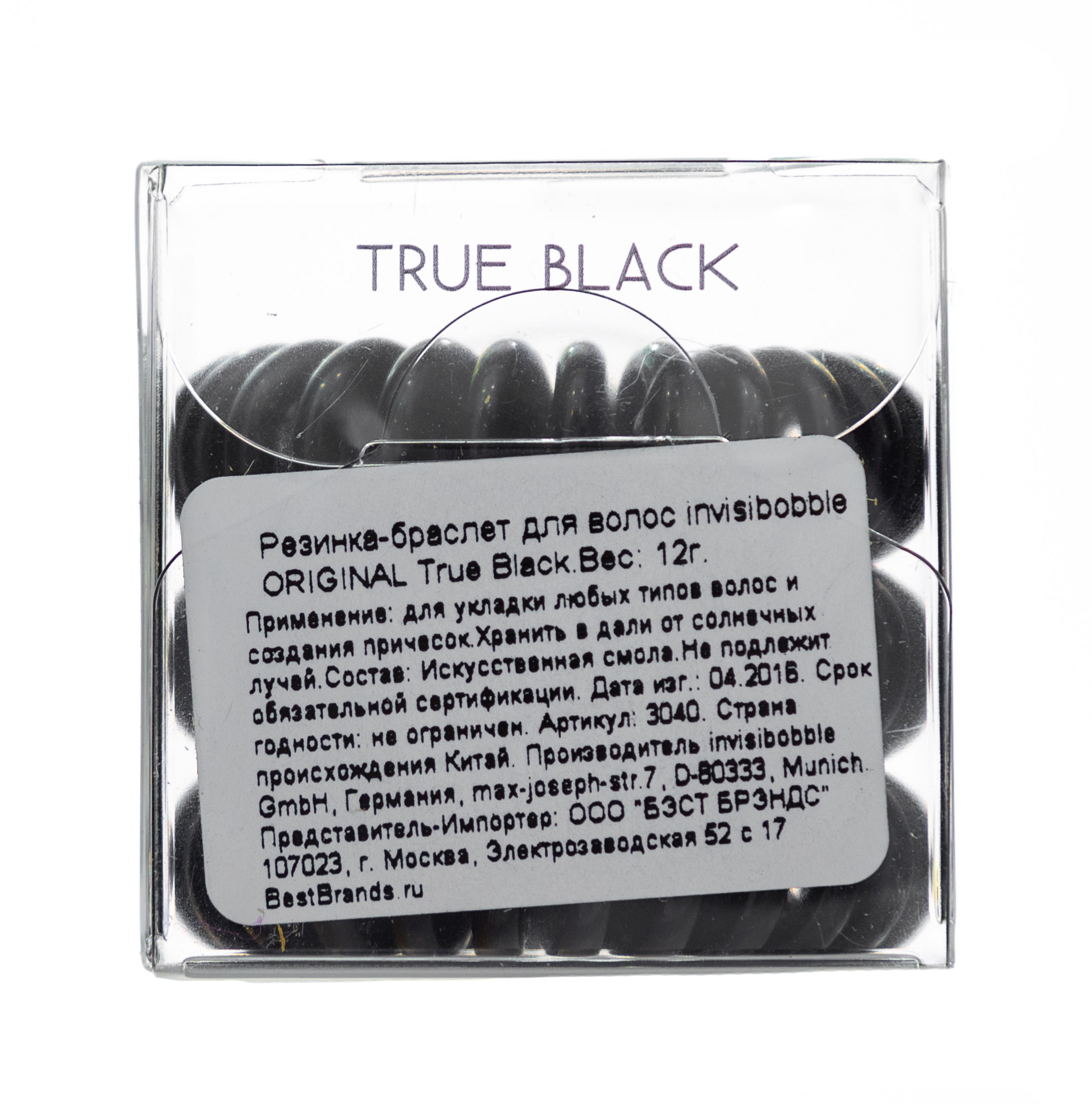 Инвизибабл Резинка-браслет для волос True Black черный (Invisibobble, Original) фото 7