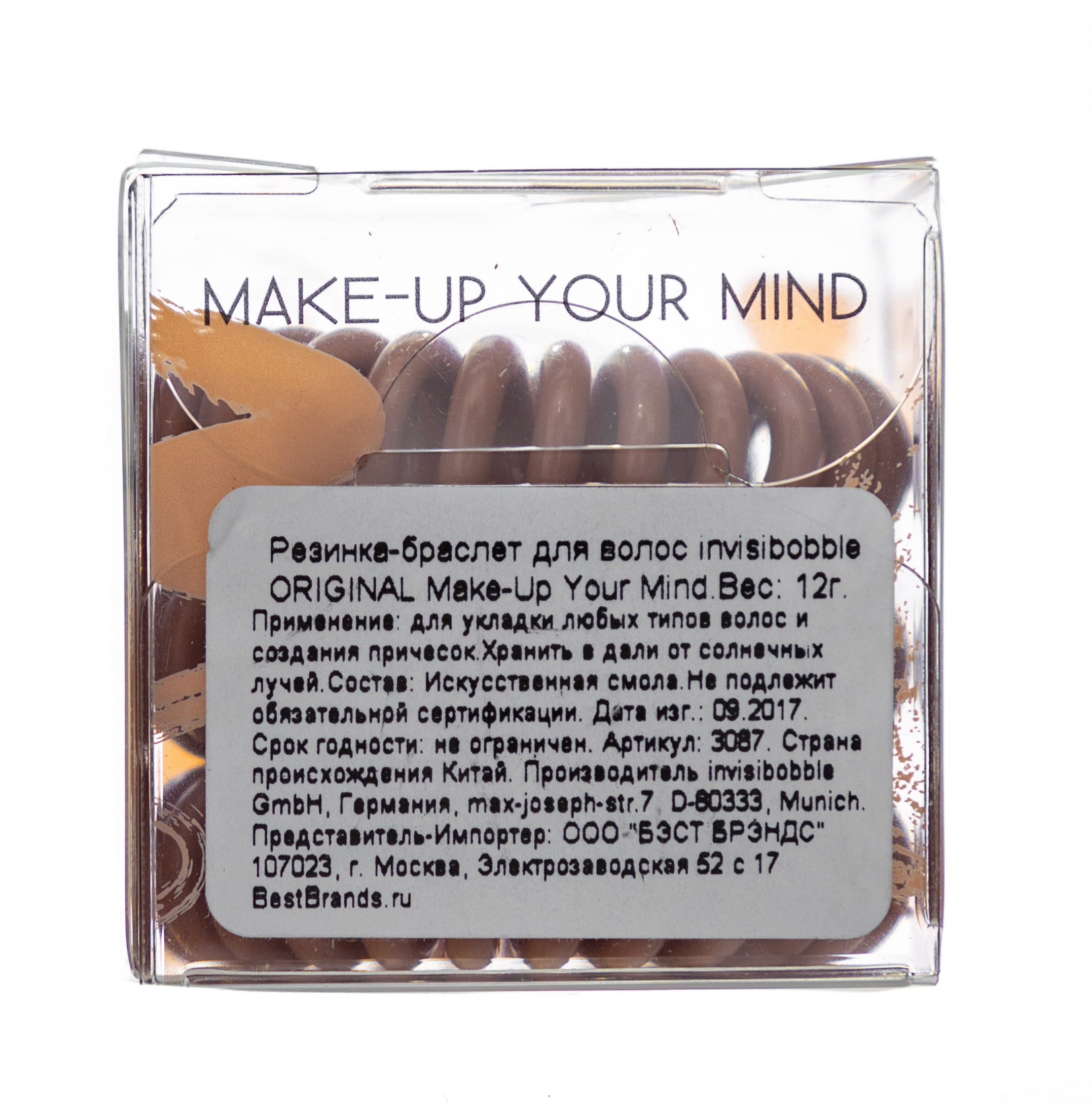 Инвизибабл Резинка-браслет для волос Make-Up Your Mind нюдовый (Invisibobble, Original) фото 4