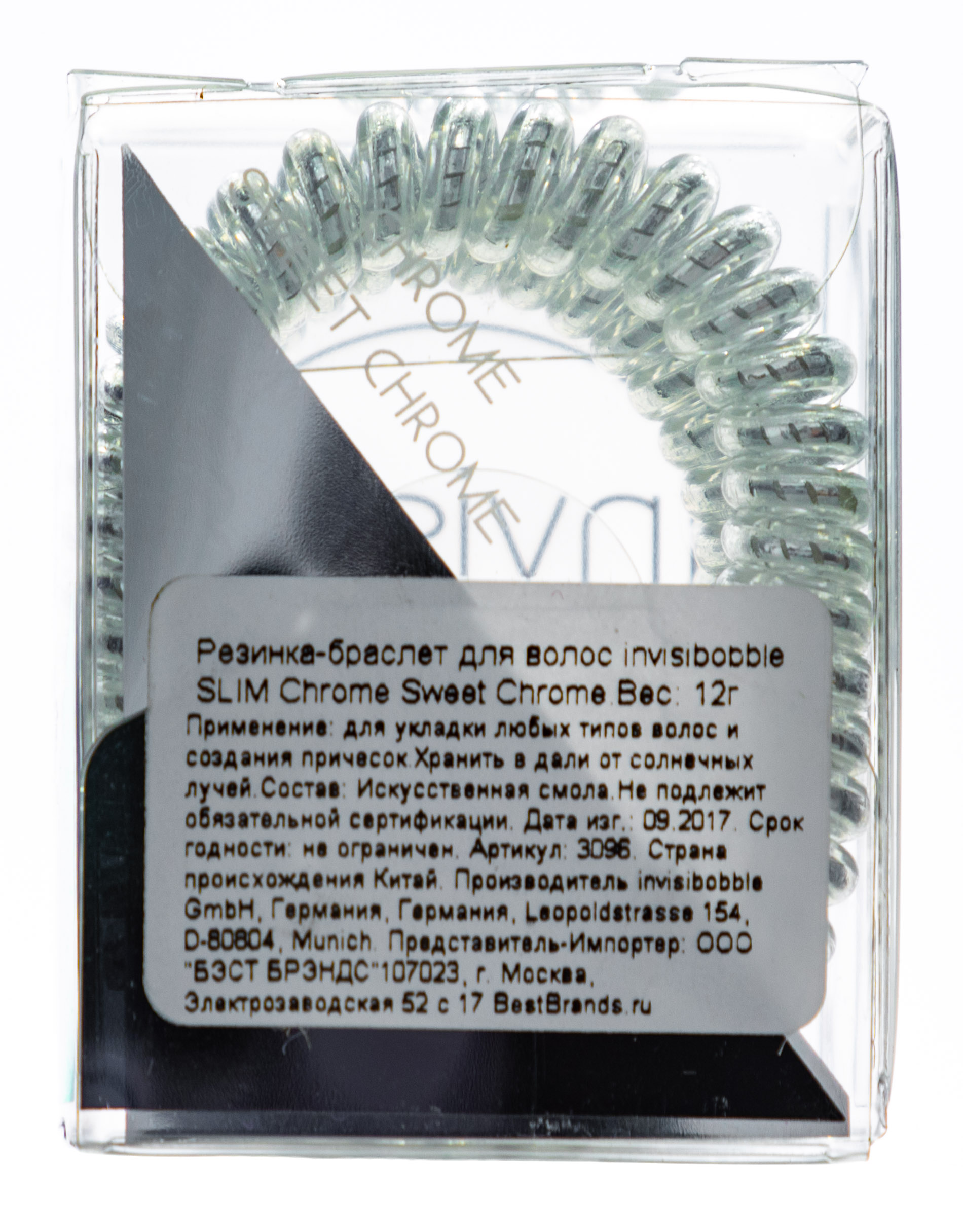 Инвизибабл Резинка-браслет для волос Crystal Clear прозрачный (Invisibobble, Slim) фото 2