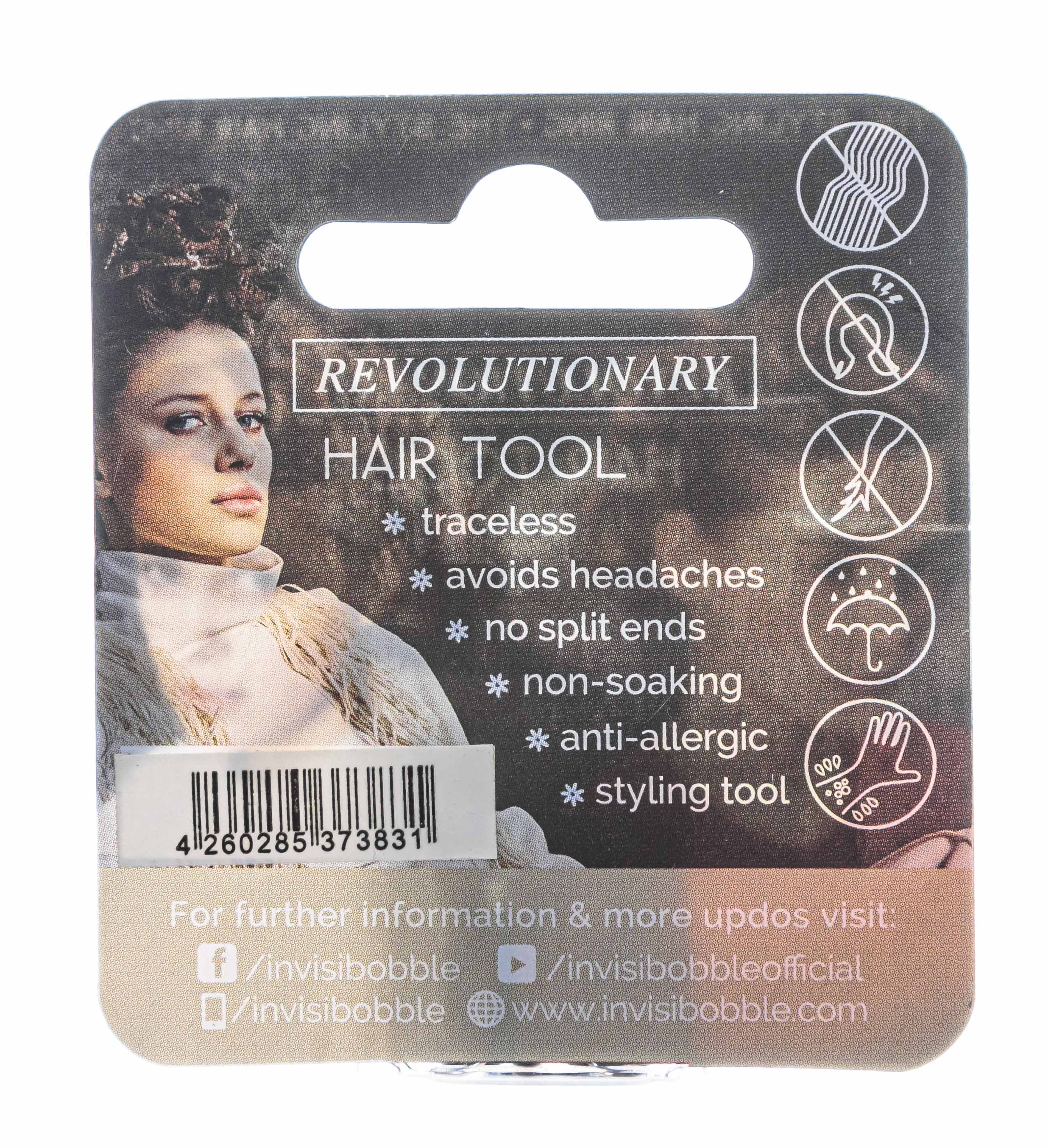 Инвизибабл Резинка для волос True Black (с подвесом) черный 3 шт. (Invisibobble, Nano) Инвизибабл Резинка для волос True Black (с подвесом) черный 3 шт. (Invisibobble, Nano) фото 2