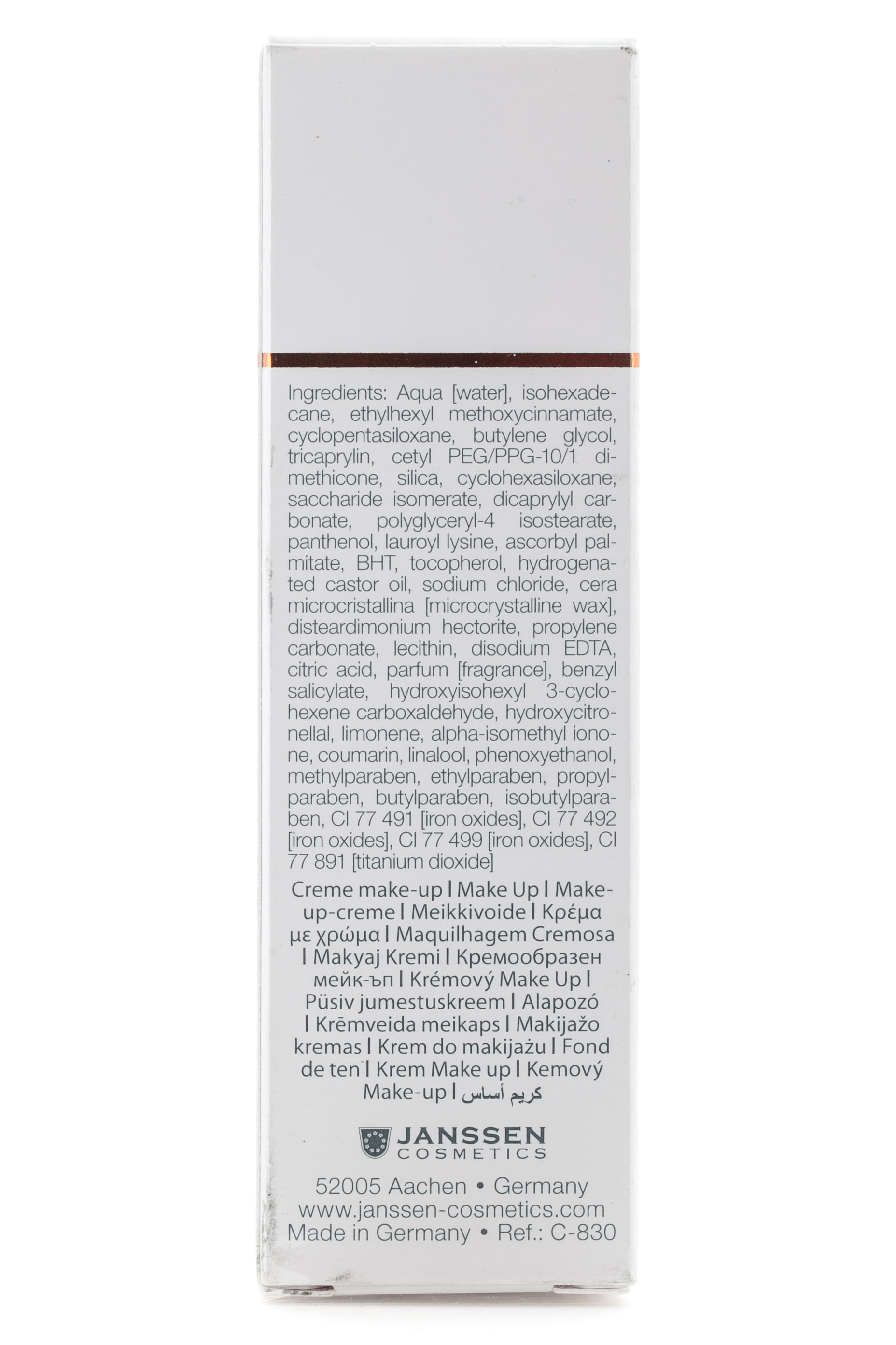 Янсен Косметикс Стойкий тональный крем Spf 12, тон слоновая кость 30 мл (Janssen Cosmetics, Make up) фото 2