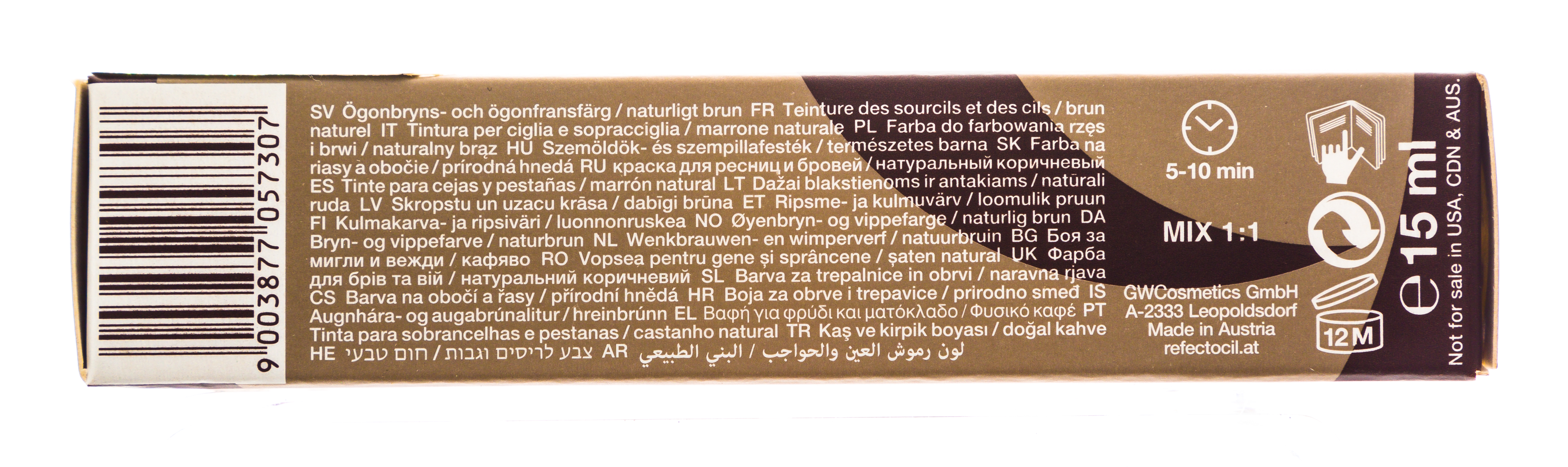 Чистовье Краска коричневая для ресниц № 3, 15 мл (Чистовье, RefectoCil) Чистовье Краска коричневая для ресниц № 3, 15 мл (Чистовье, RefectoCil) фото 5