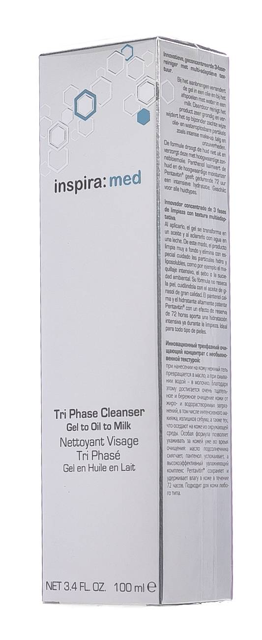 Инспира Косметикс Очищающий гель 3-в-1 Tri Phase Cleanser Gel to Oil to Milk, 100 мл (Inspira Cosmetics, Inspira Med) Инспира Косметикс Очищающий гель 3-в-1 Tri Phase Cleanser Gel to Oil to Milk, 100 мл (Inspira Cosmetics, Inspira Med) фото 2