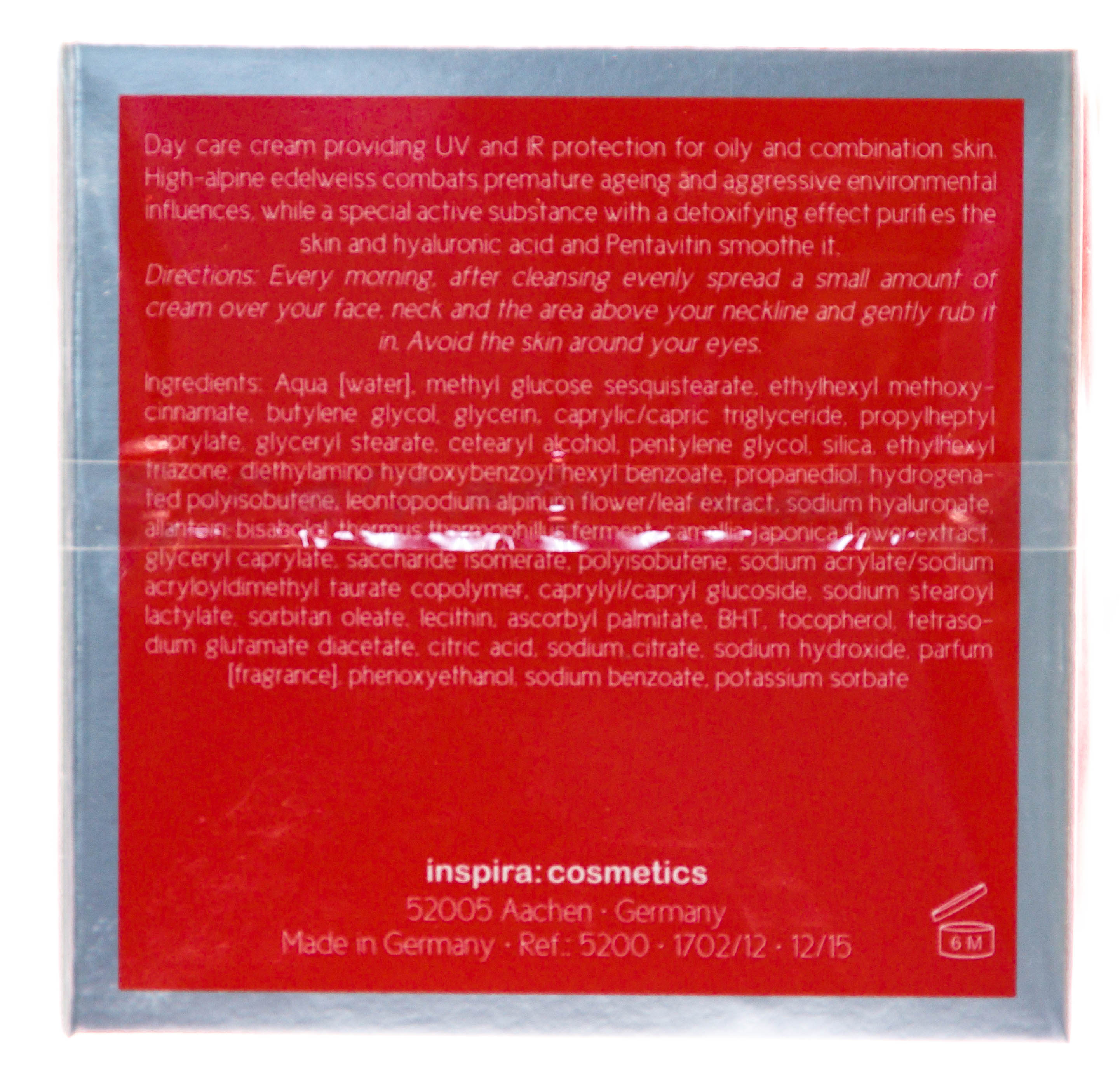 Инспира Косметикс Детоксицирующий обогащенный липидами увлажняющий дневной крем Detoxifying day cream rich, 50 мл (Inspira Cosmetics, Inspira Absolue) фото 1