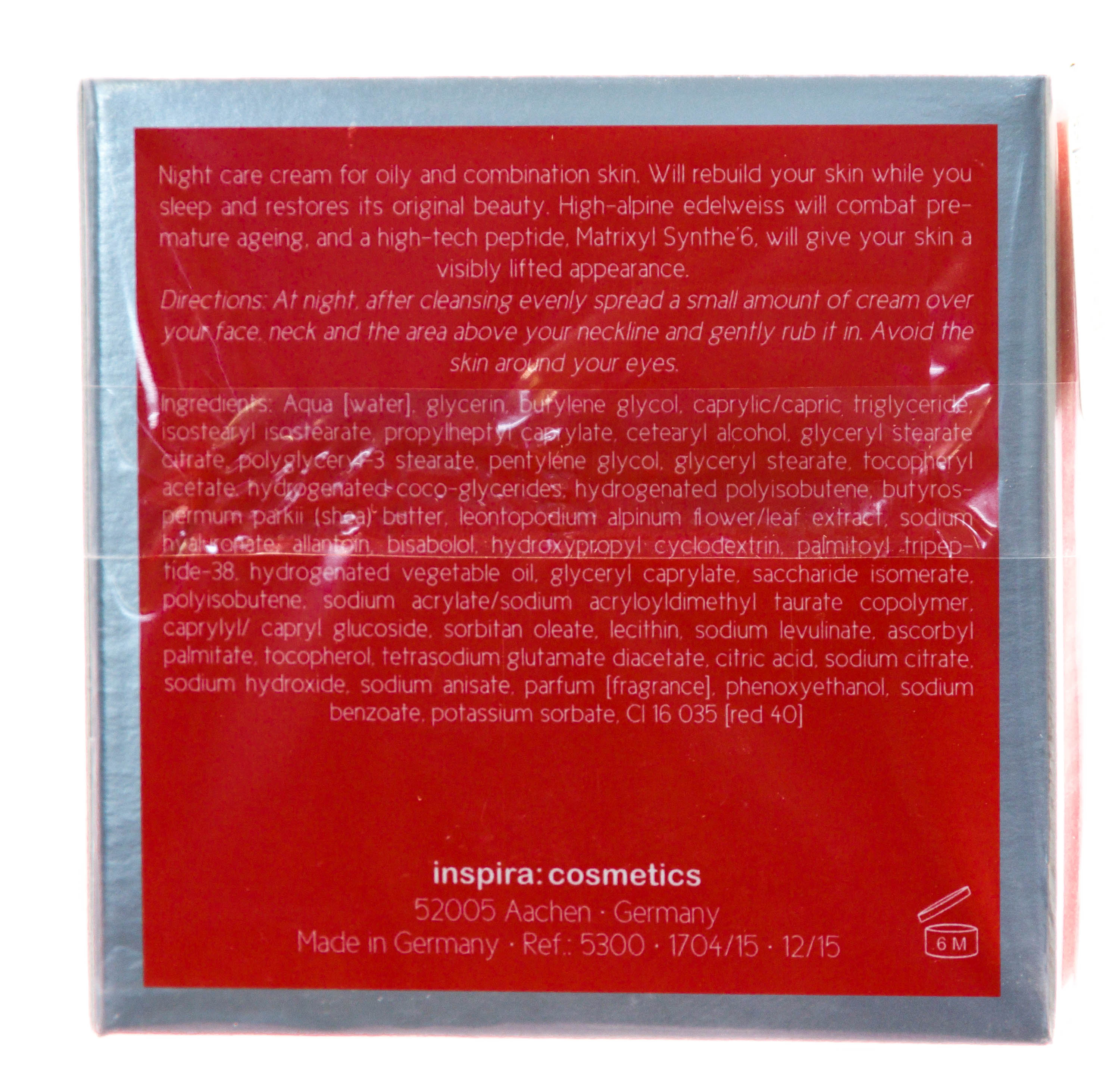 Инспира Косметикс Легкий ночной регенерирующий лифтинг-крем Total regeneration night cream regular, 50 мл (Inspira Cosmetics, Inspira Absolue) фото 1