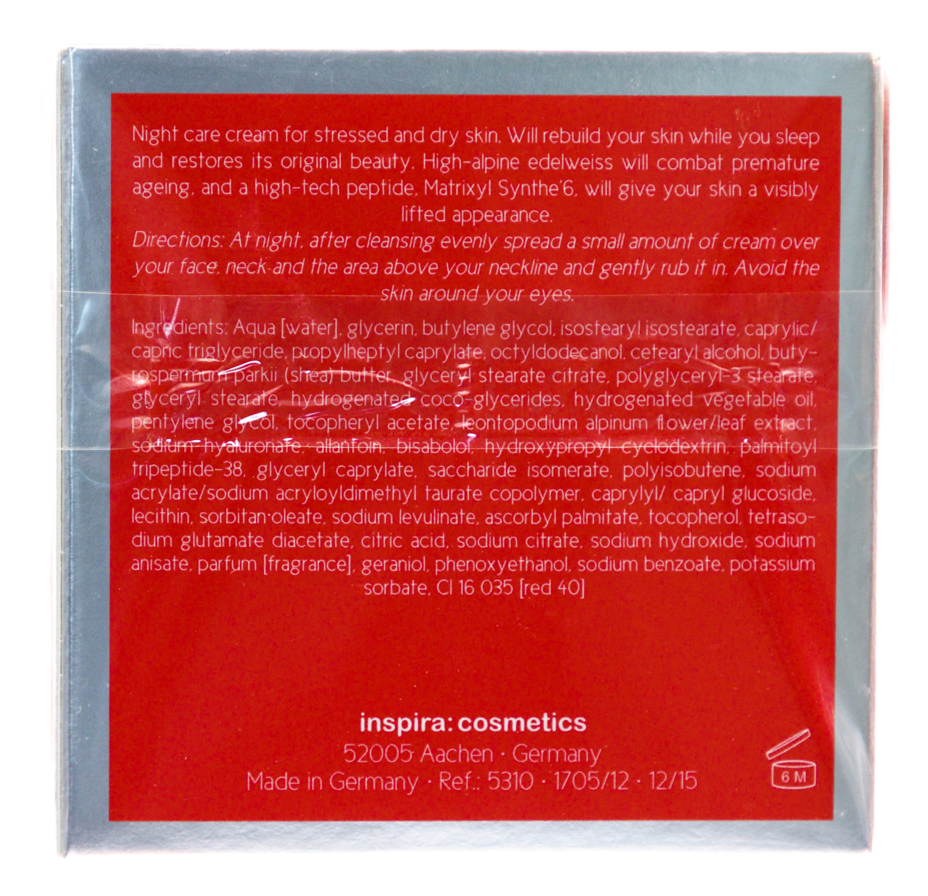 Инспира Косметикс Обогащенный ночной регенерирующий лифтинг-крем Total regeneration night cream rich, 50 мл (Inspira Cosmetics, Inspira Absolue) фото 2