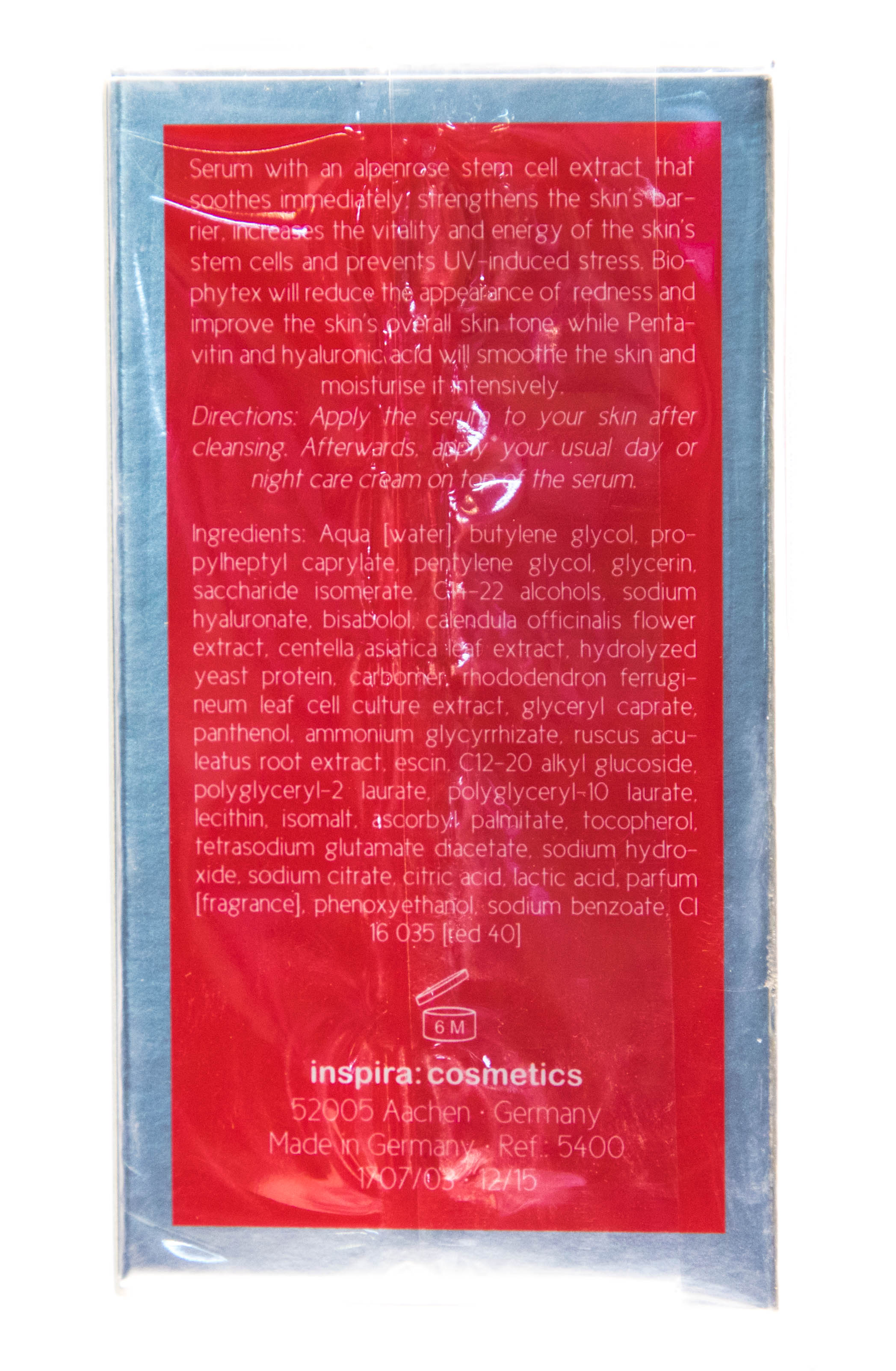 Инспира Косметикс Мгновенно успокаивающая, регенерирующая сыворотка Immediate calming SOS serum, 30 мл (Inspira Cosmetics, Inspira Absolue) фото 1