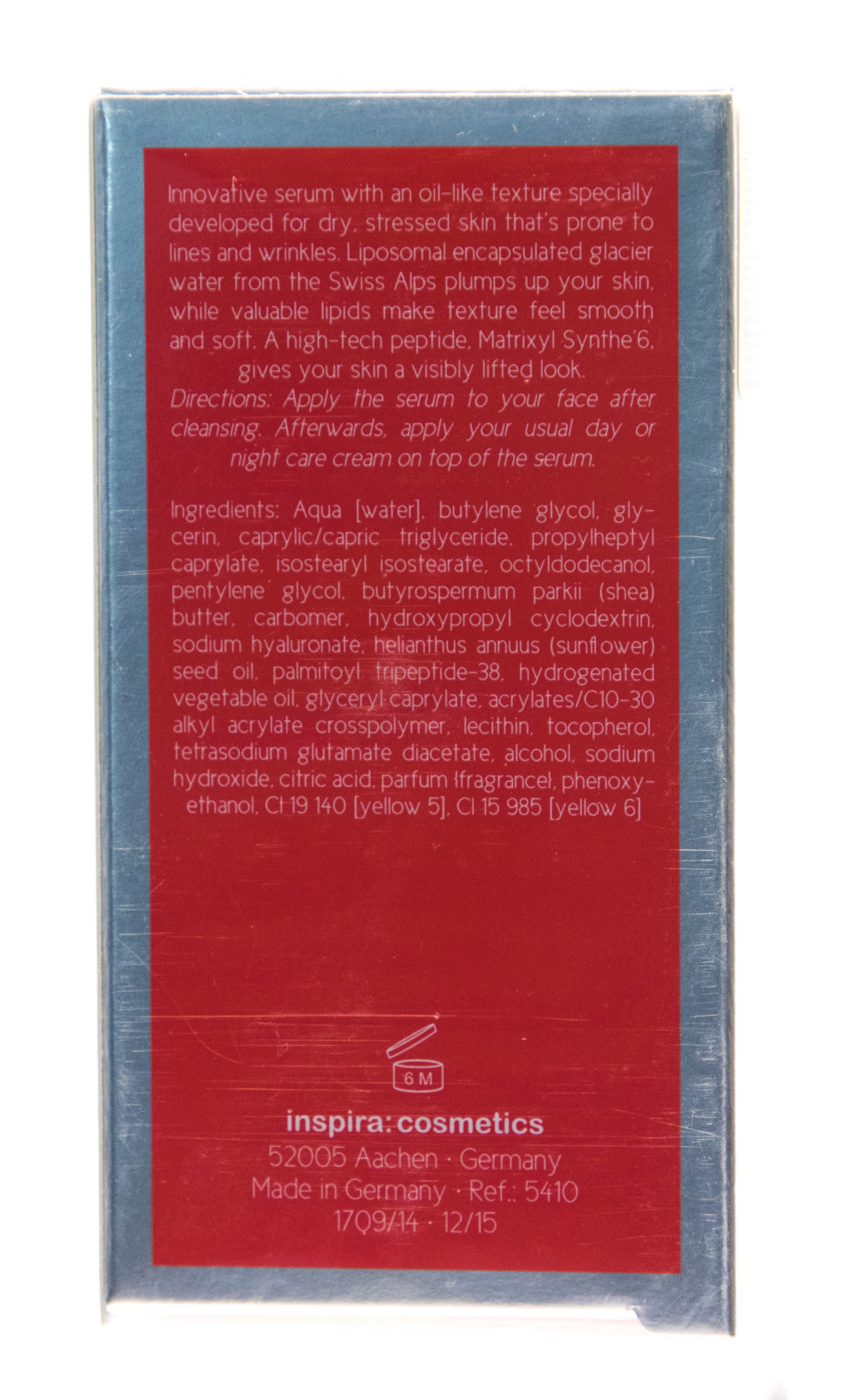 Инспира Косметикс Разглаживающая морщины и устраняющая сухость сыворотка Anti Wrinkle Anti Dryness Serum, 30 мл (Inspira Cosmetics, Inspira Absolue) фото 1