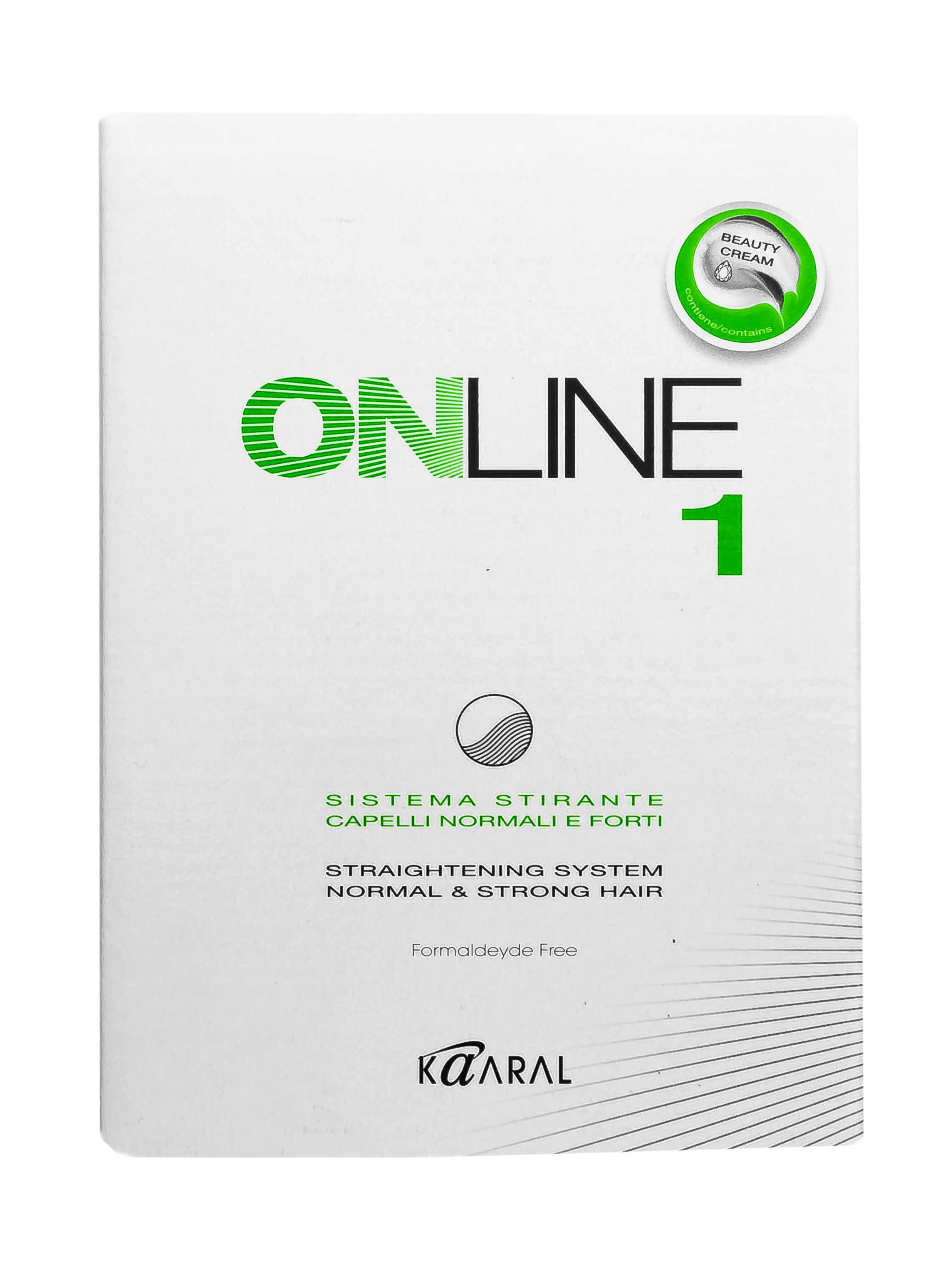 Каарал Выпрямляющий крем для нормальных и крепких волос Online hair straightening system 1, 445 мл (Kaaral, Professional) фото 1