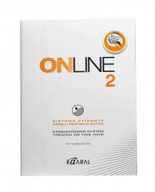 Kaaral Выпрямляющий крем для окрашенных и слабых волос Online hair straightening system 2, 445 мл. фото