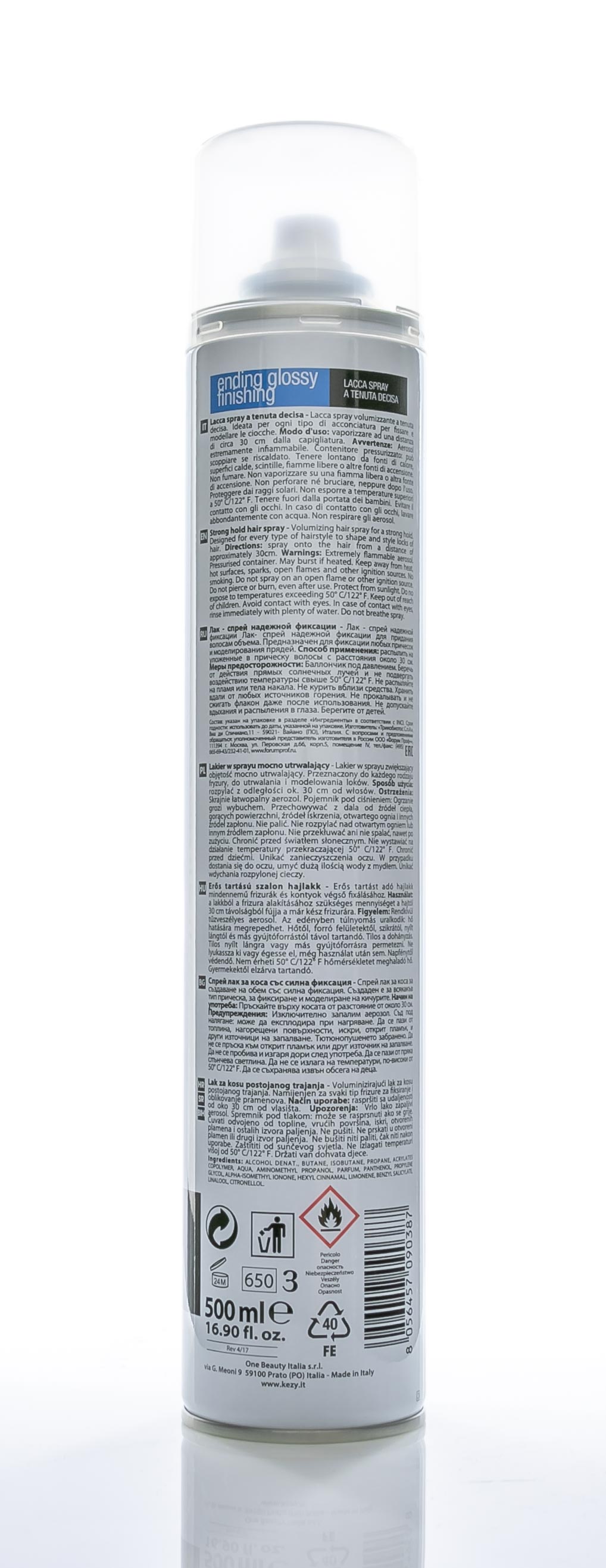 Кези Спрей-лак надежной фиксации Ending Glossy Finishing The Ending Project, 500 мл (Kezy, Стайлинг) фото 2