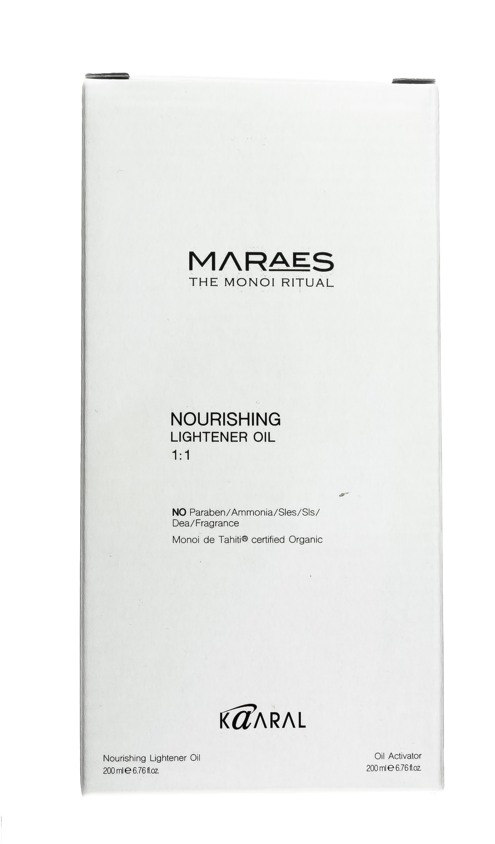Каарал Осветляющее и увлажняющее масло для волос с маслом моной де Таити Nourishing Lightener Oil, 400 мл (Kaaral, Maraes) фото 1