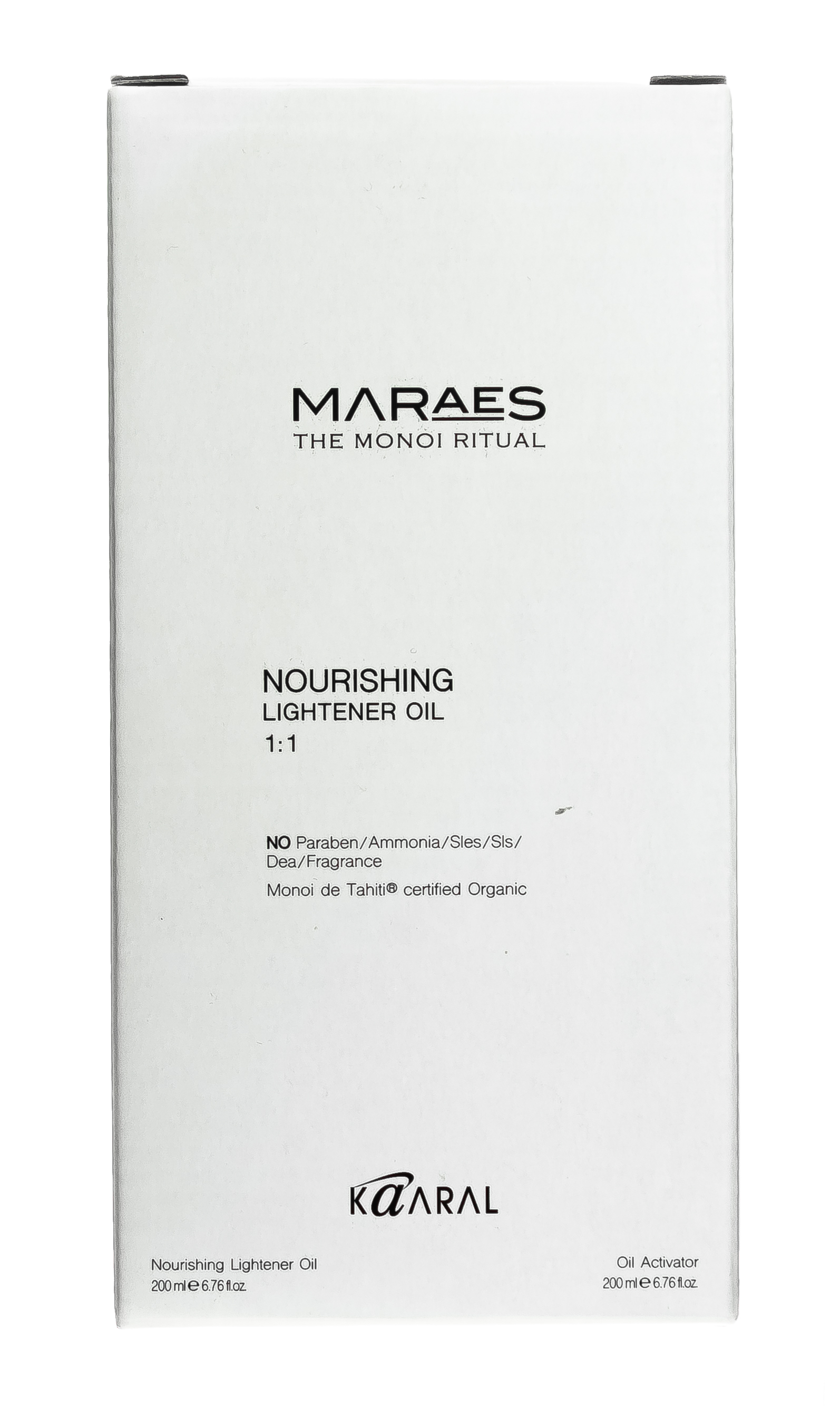 Каарал Осветляющее и увлажняющее масло для волос с маслом моной де Таити Nourishing Lightener Oil, 400 мл (Kaaral, Maraes) фото 6