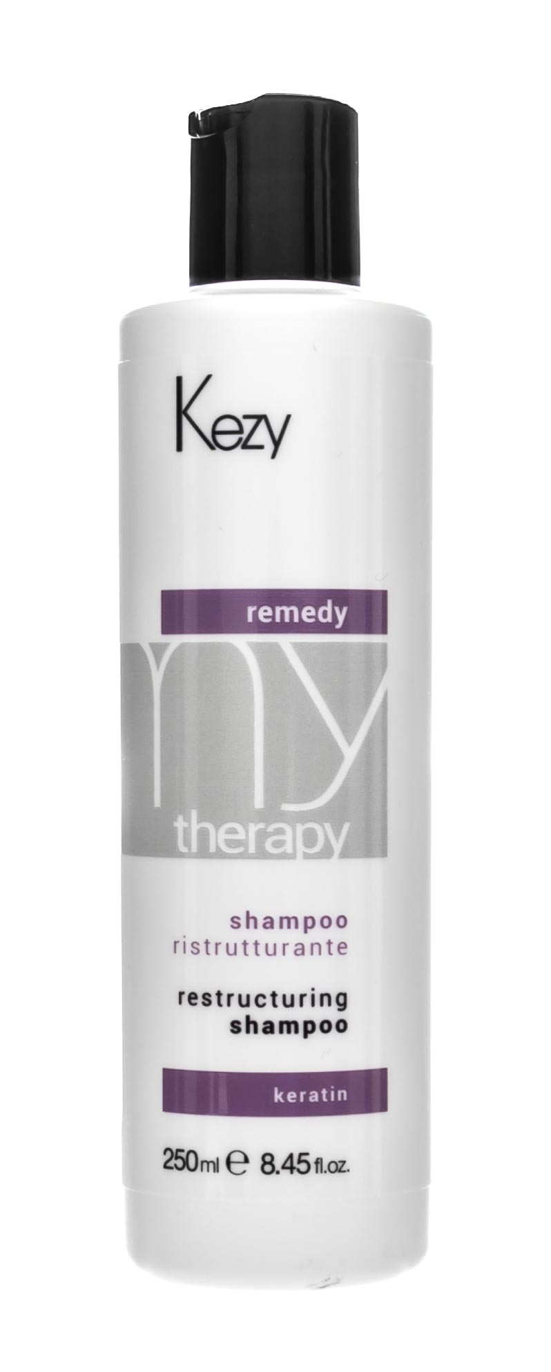 Кези Шампунь реструктурирующий с кератином Restructuring Shampoo Remedy Keratin, 250 мл (Kezy, Mytherapy) фото 1