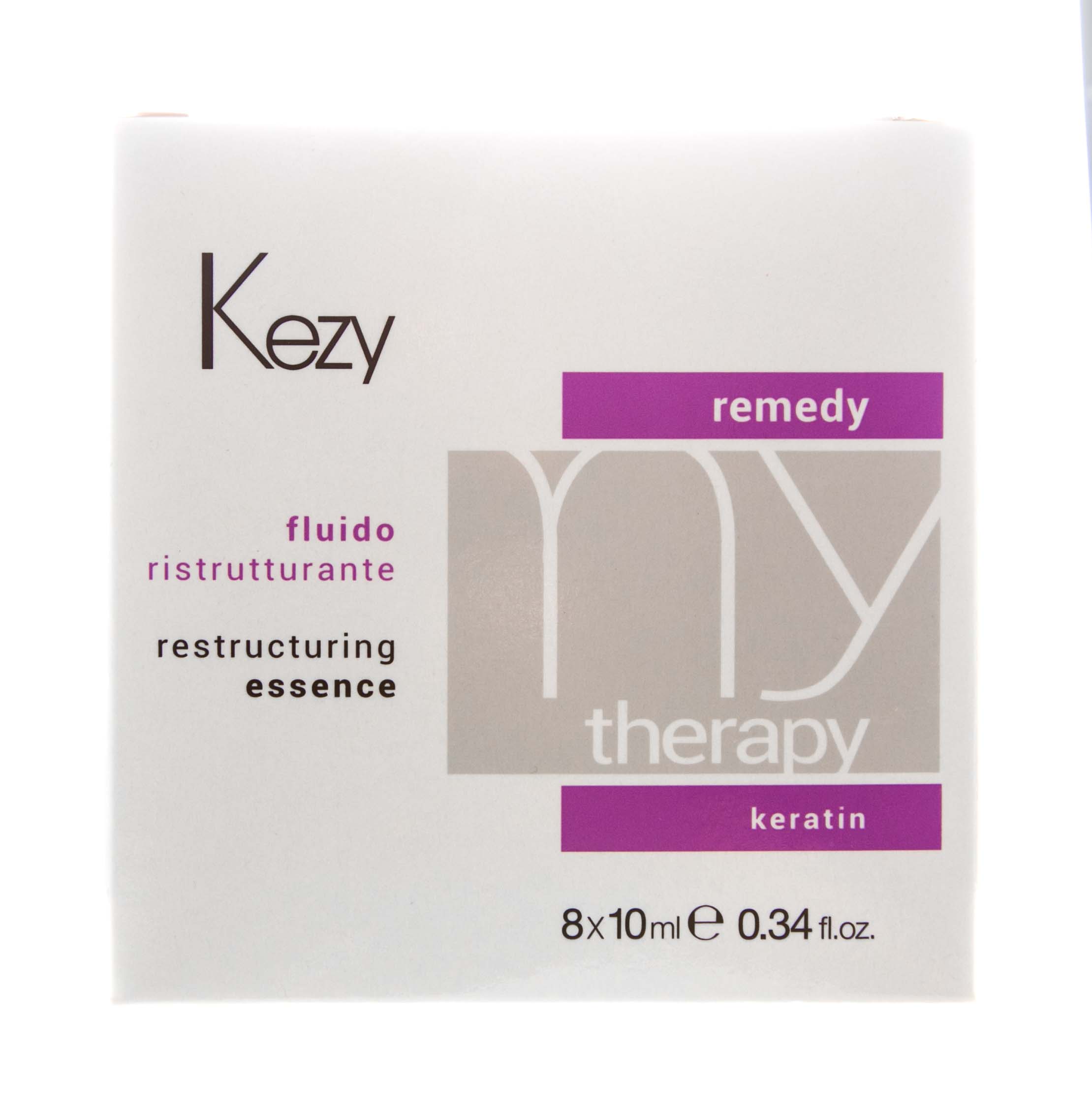 Кези Флюид реструктурирующий с кератином Restructuring Essence Remedy Keratin, 10 мл * 8 штук (Kezy, Mytherapy) фото 6