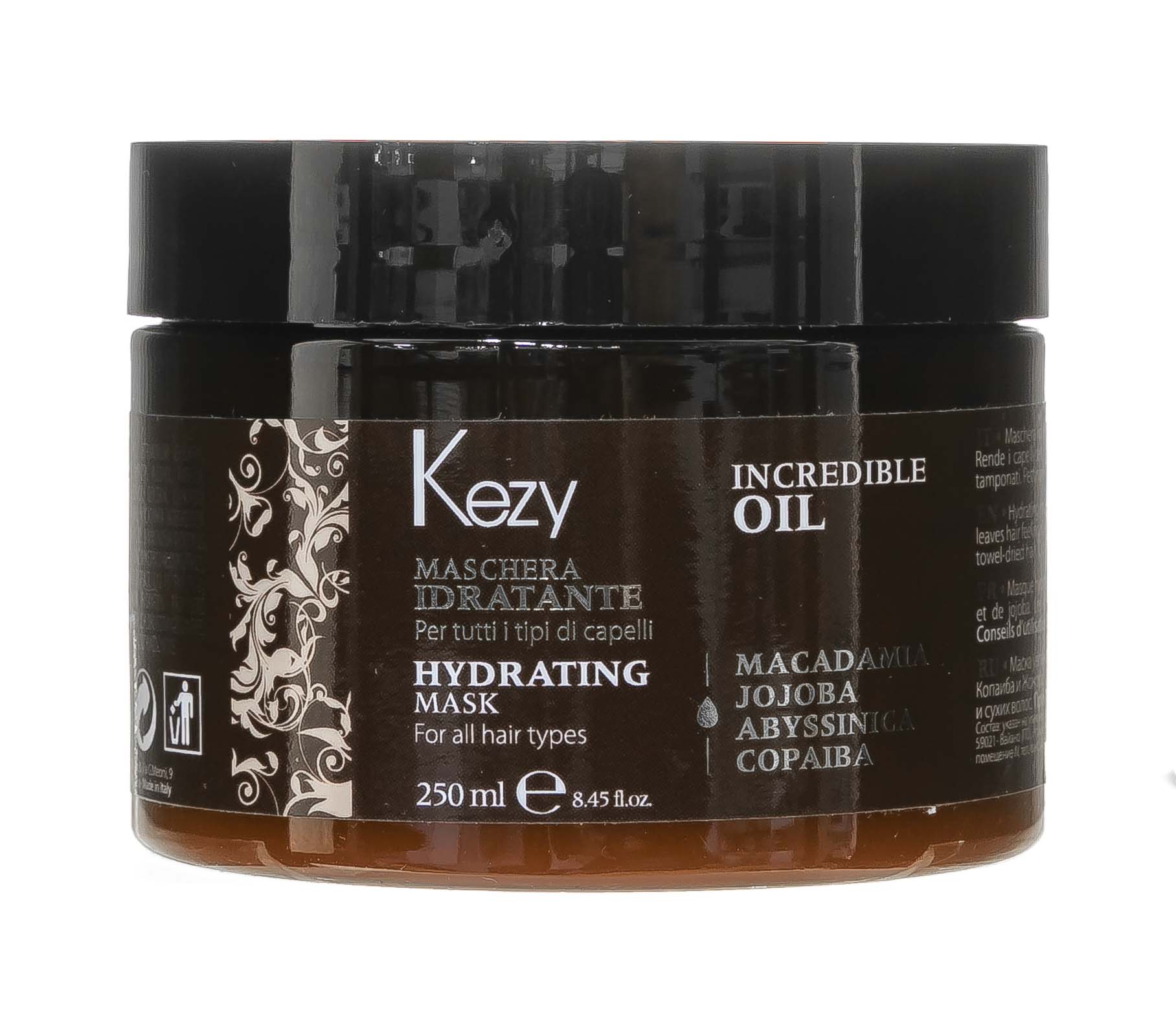 Кези Увлажняющая маска для всех типов волос Hydrating Mask Incredible Oil, 250 мл (Kezy, Увлажнение и восстановление) фото 1