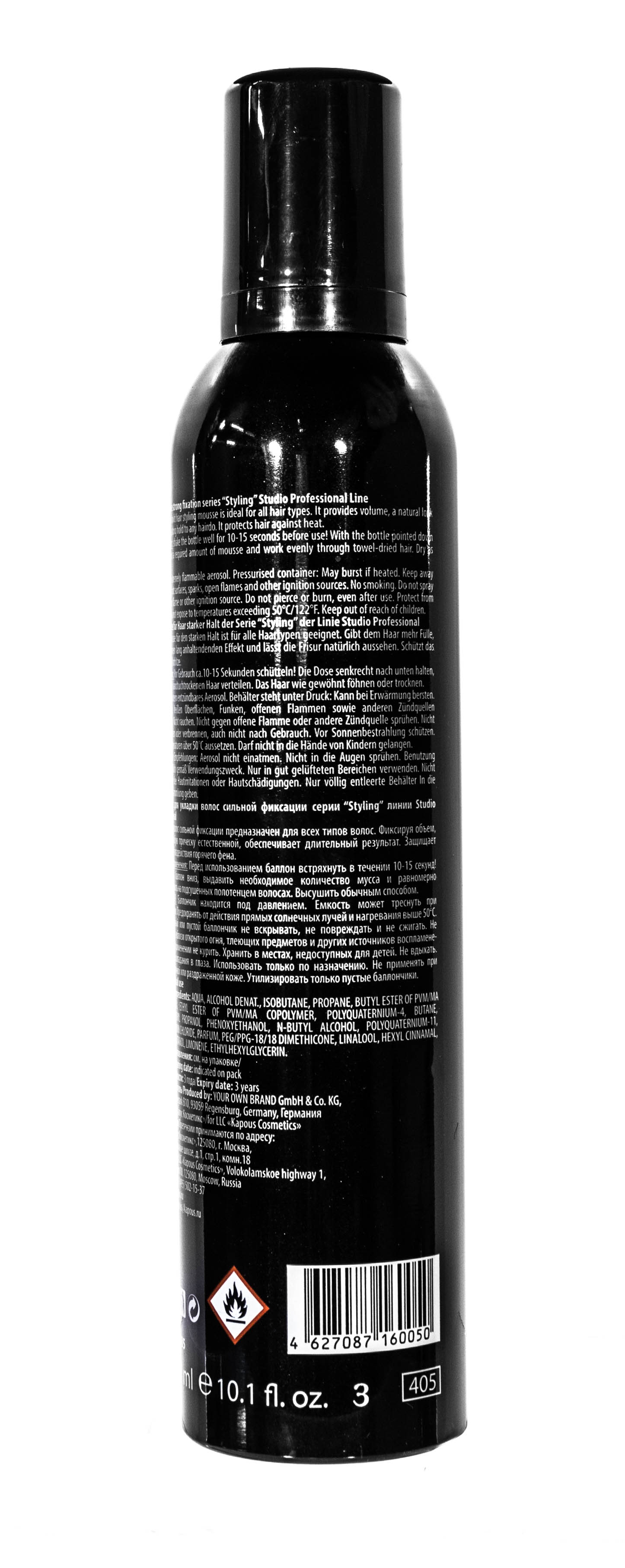 Капус Профессионал Мусс сильной  фиксации, 300 мл (Kapous Professional, Studio Professional) фото 2