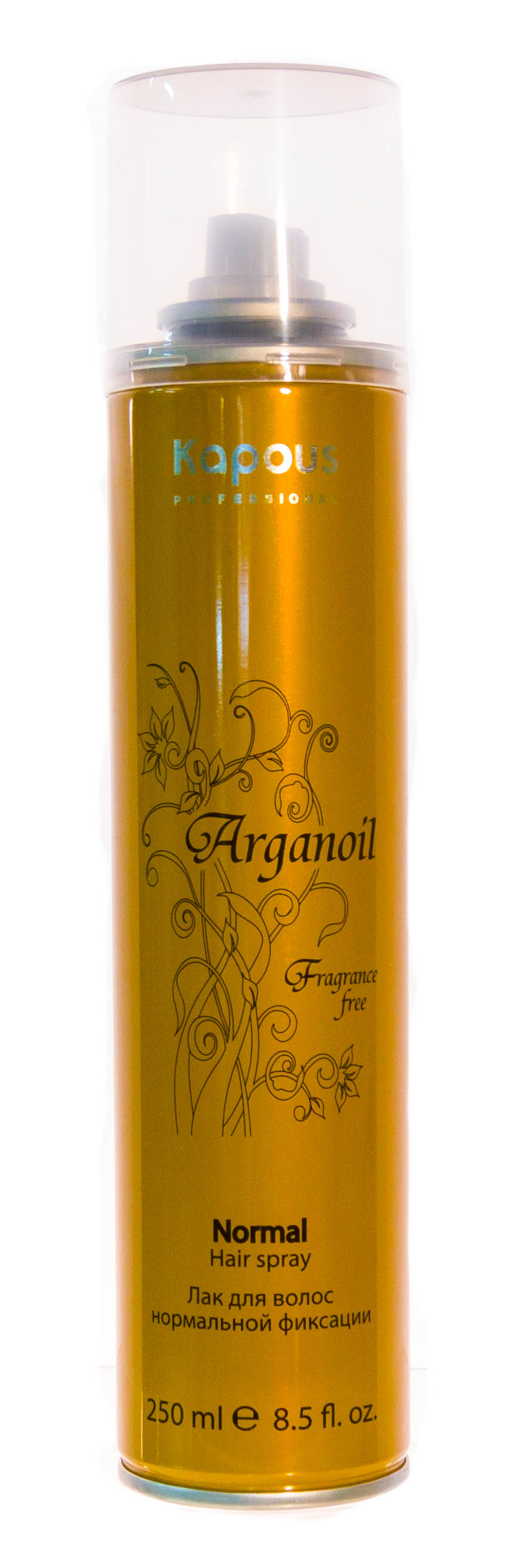 Капус Профессионал Лак аэрозольный для волос нормальной фиксации с маслом арганы, 250 мл (Kapous Professional, Средства для укладки) фото 1