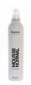 Kapous Professional Мусс для укладки волос нормальной фиксации Mousse Normal, 400 мл. фото