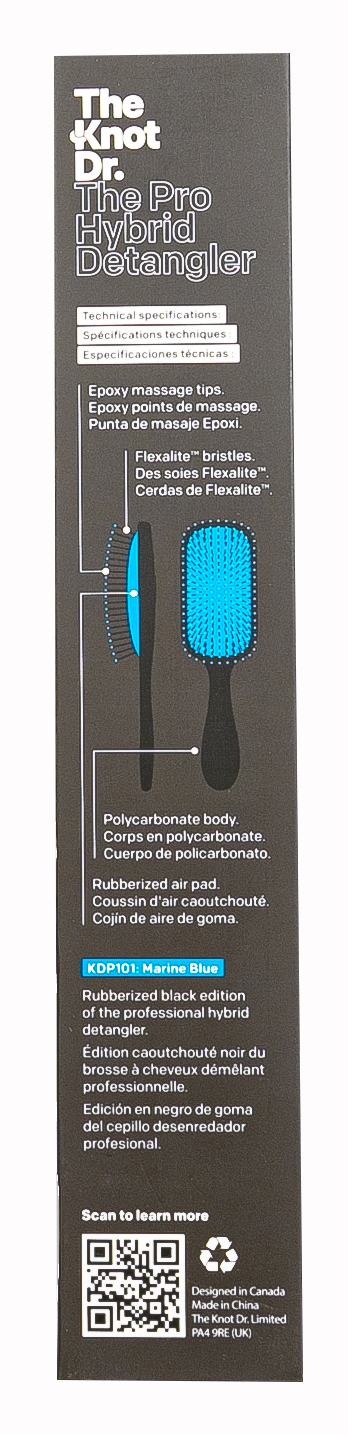 Зе Кнот Др. Расческа The Pro Brush Marine, голубая 1 шт. (The Knot Dr., The Pro) фото 3