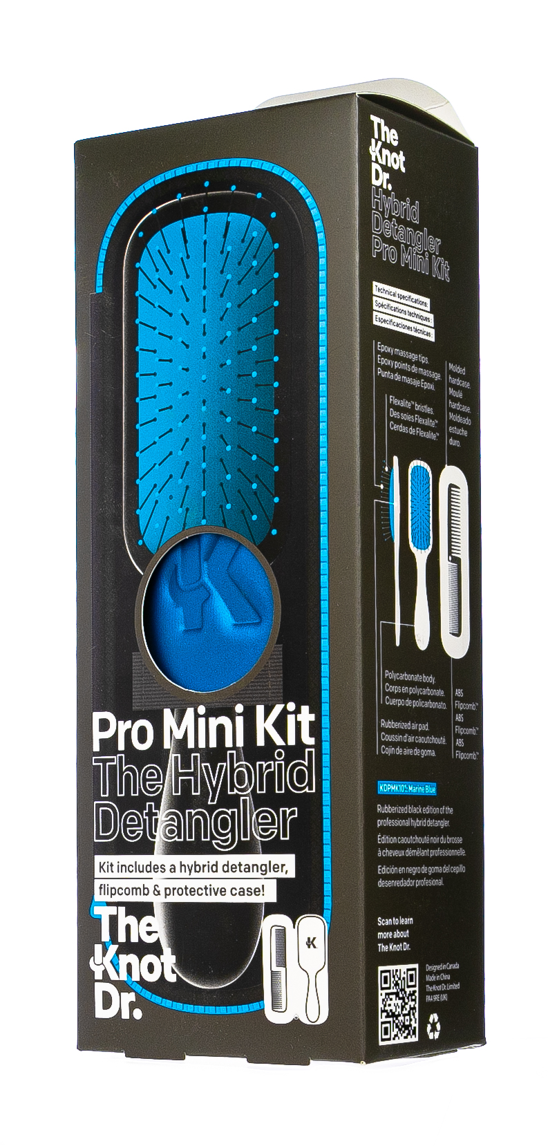 Зе Кнот Др. Набор из двух расчесок The Pro Mini Marine, голубая (The Knot Dr., The Pro Mini) фото 3