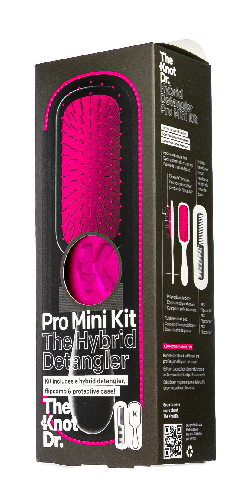 Зе Кнот Др. Набор из двух расчесок The Pro Mini Fuchsia, фуксия (The Knot Dr., The Pro Mini) фото 2