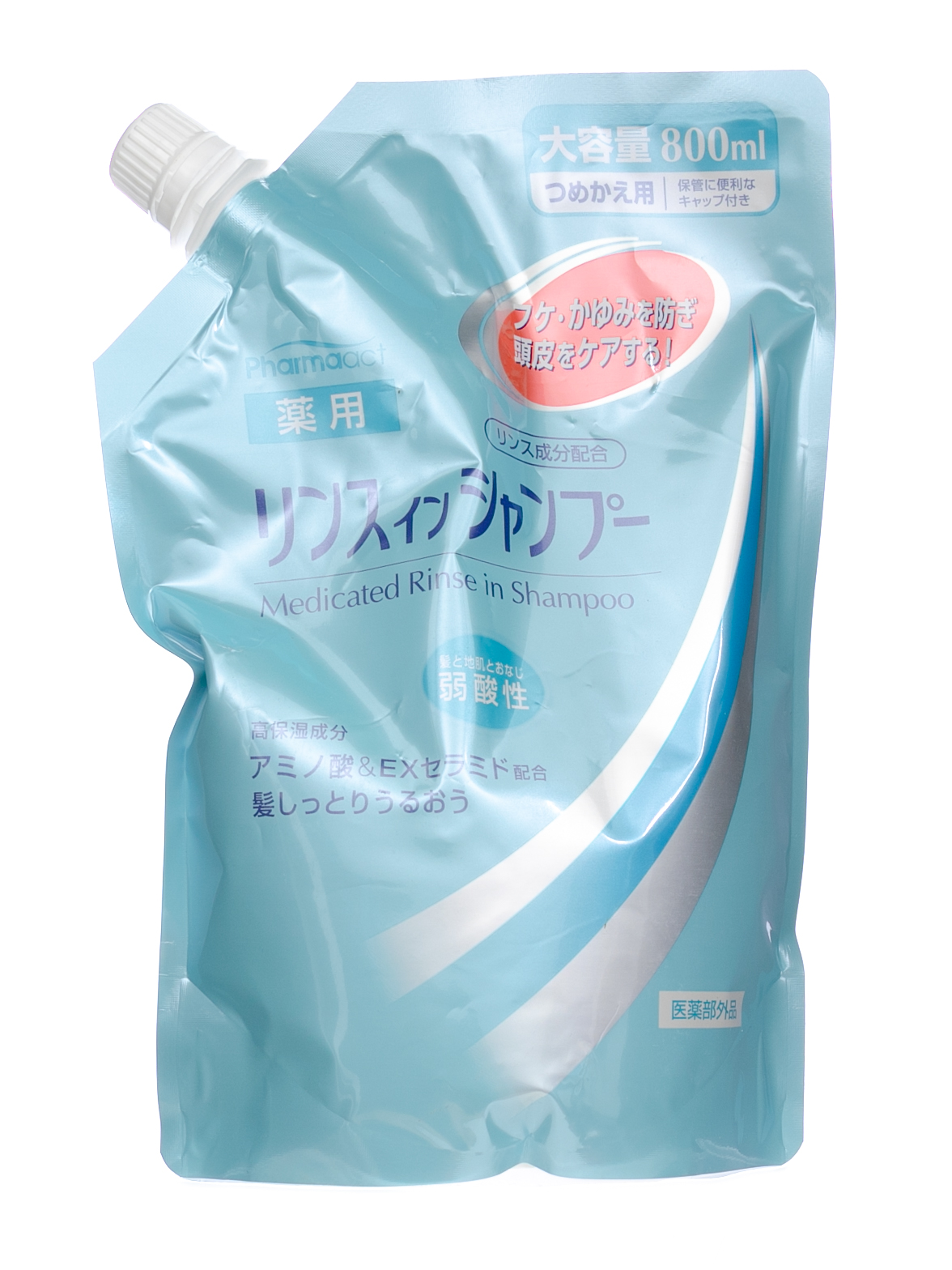 Кумано Косметикс Шампунь слабокислотный против перхоти и зуда кожи головы  Pharmaact, 800 мл, см/б (Kumano Cosmetics, Шампуни для волос) фото 1