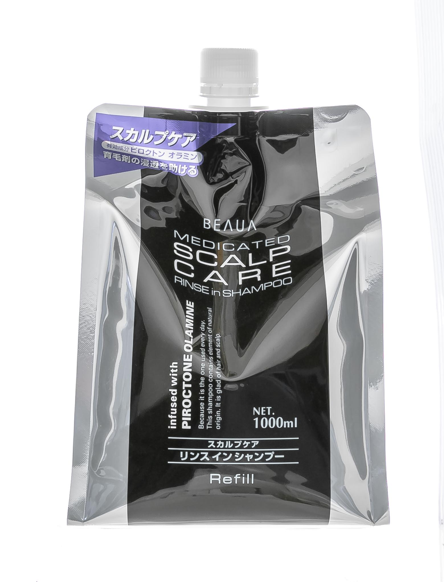 Кумано Косметикс Шампунь для лечения кожи головы Medicated Sculp Care Shampoo Beaua, сменный блок 1000 мл (Kumano Cosmetics, Шампуни для волос) фото 1