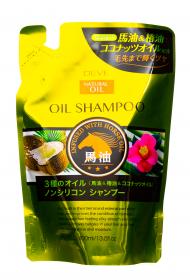 Kumano Cosmetics Шампунь для сухих волос 3 маслами Deve Natural Oil, запасной блок 400мл. фото