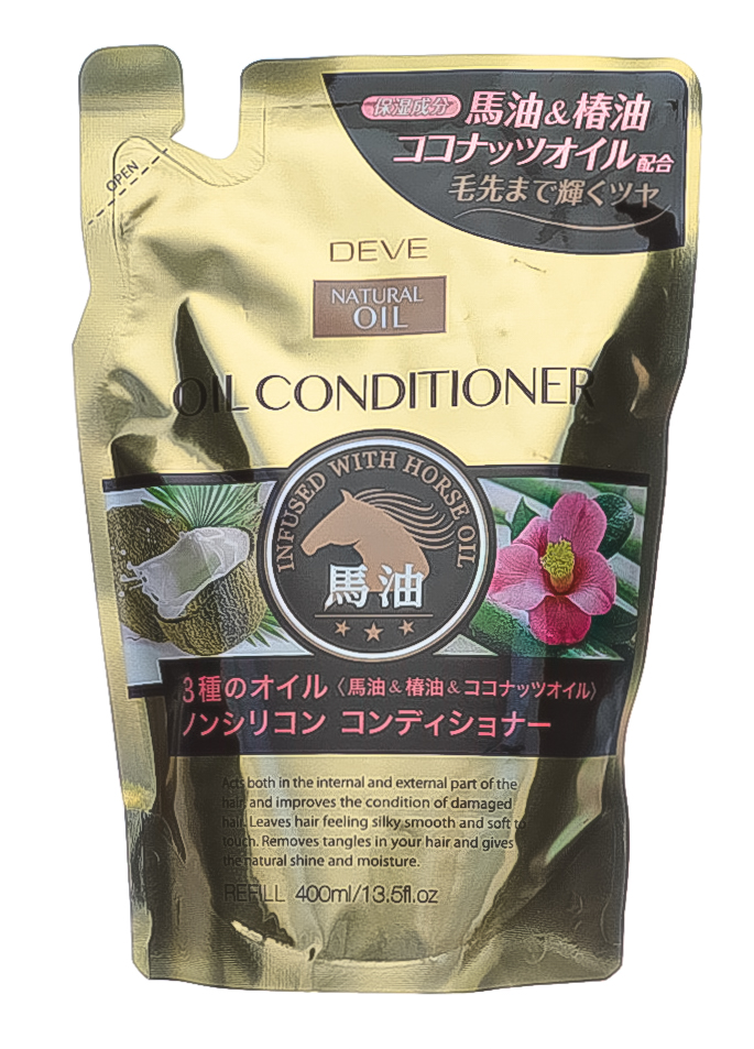 Кумано Косметикс Кондиционер для сухих волос 3 маслами Deve Natural Oil, 400 мл (Kumano Cosmetics, Кондиционеры для волос) фото 1