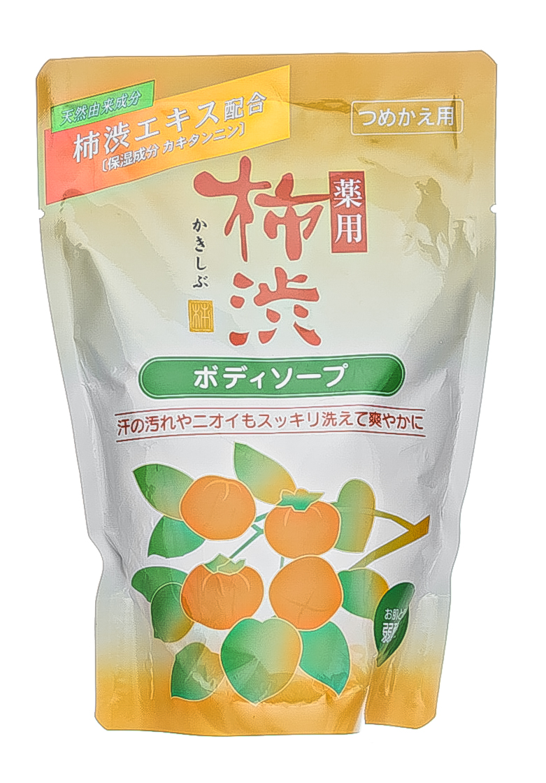 Кумано Косметикс Жидкое мыло для тела хурма и гиалуроновая кислота Kakishibu, сменная упаковка 350мл (Kumano Cosmetics, Жидкое мыло для тела) фото 1