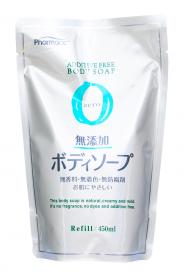 Kumano Cosmetics Жидкое мыло для тела для чувстительной кожи Pharmaact Mutenka Zero, сменный блок 450мл. фото