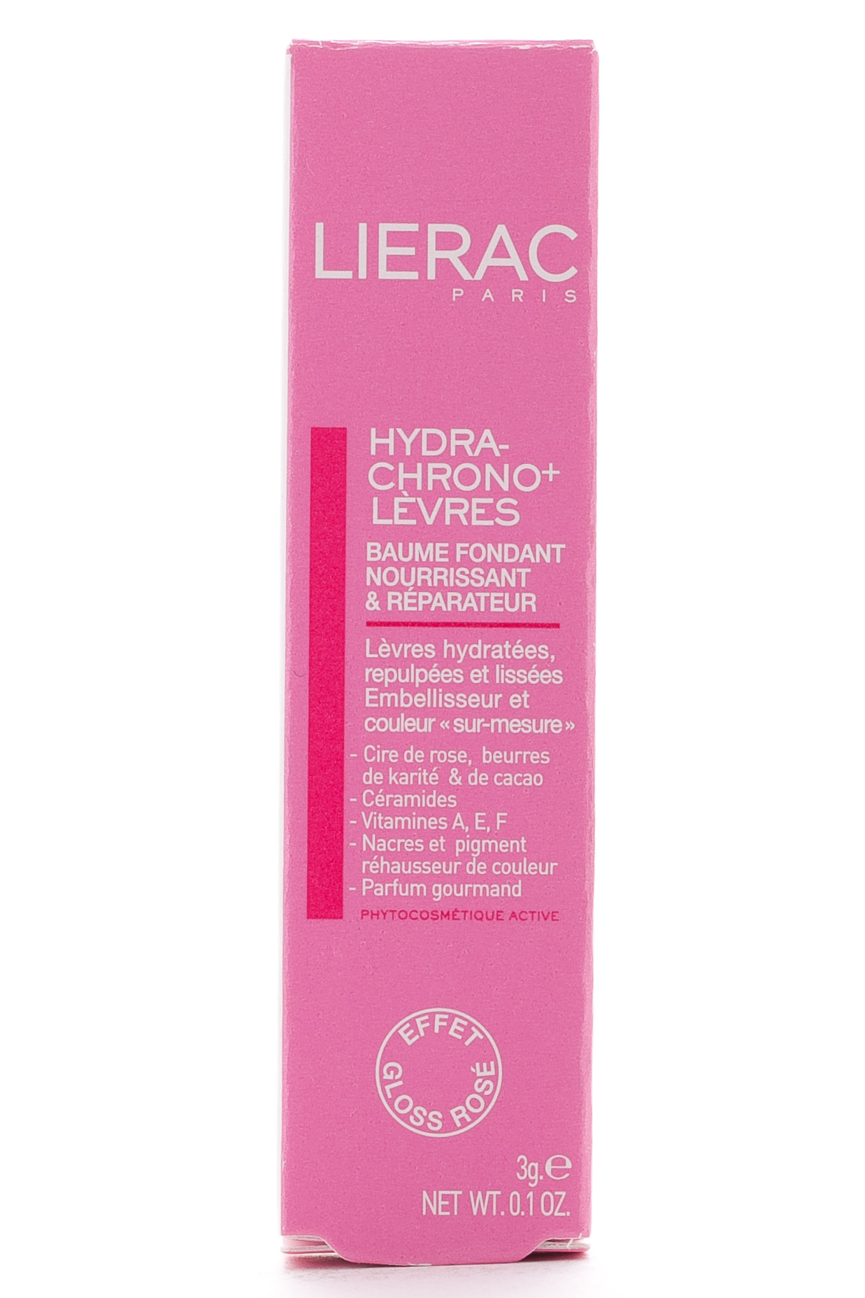 Лиерак Бальзам для губ розовый Гидра Хроно 3 г (Lierac, Hydra-Chrono+) фото 1