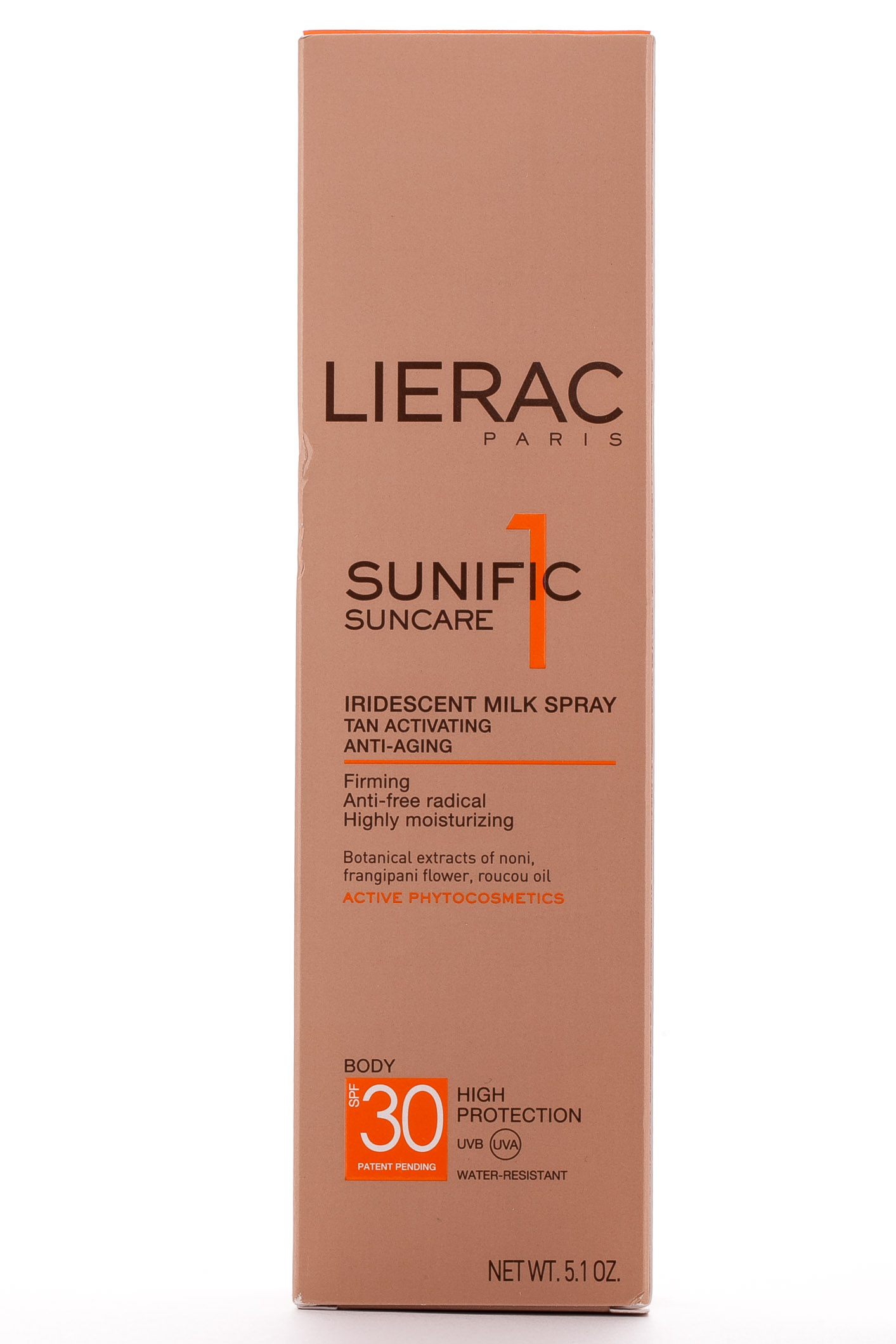 Лиерак Санифик 1 Молочко-Спрей для тела перламутровый SPF 30, 150 мл (Lierac, Sunific) фото 1