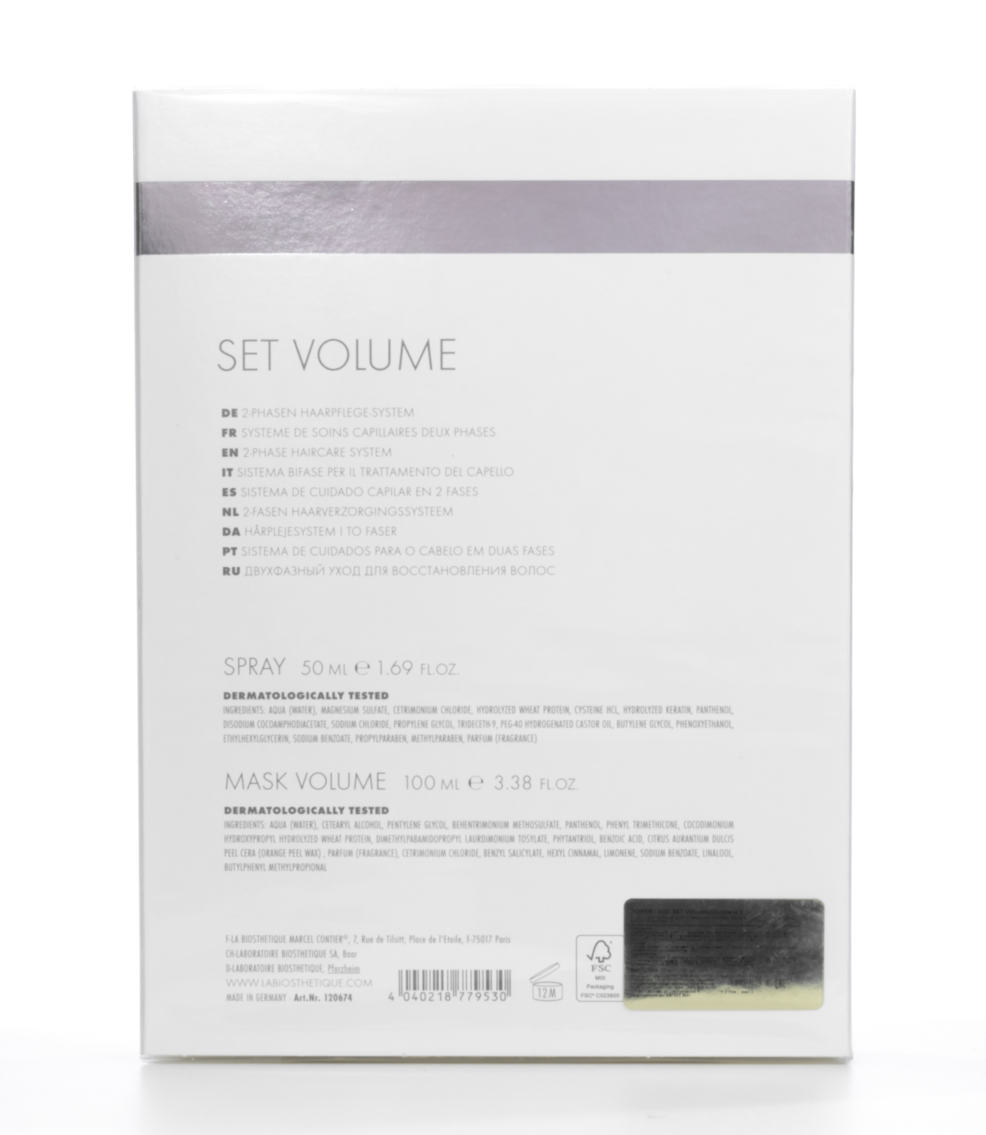 Ля Биостетик Витализирующий дует с мощным молекулярным комплексом защиты волос Set Vital Complexe 3, 50 мл + 100 (La Biosthetique, Protection Cheveux Complexe) фото 7