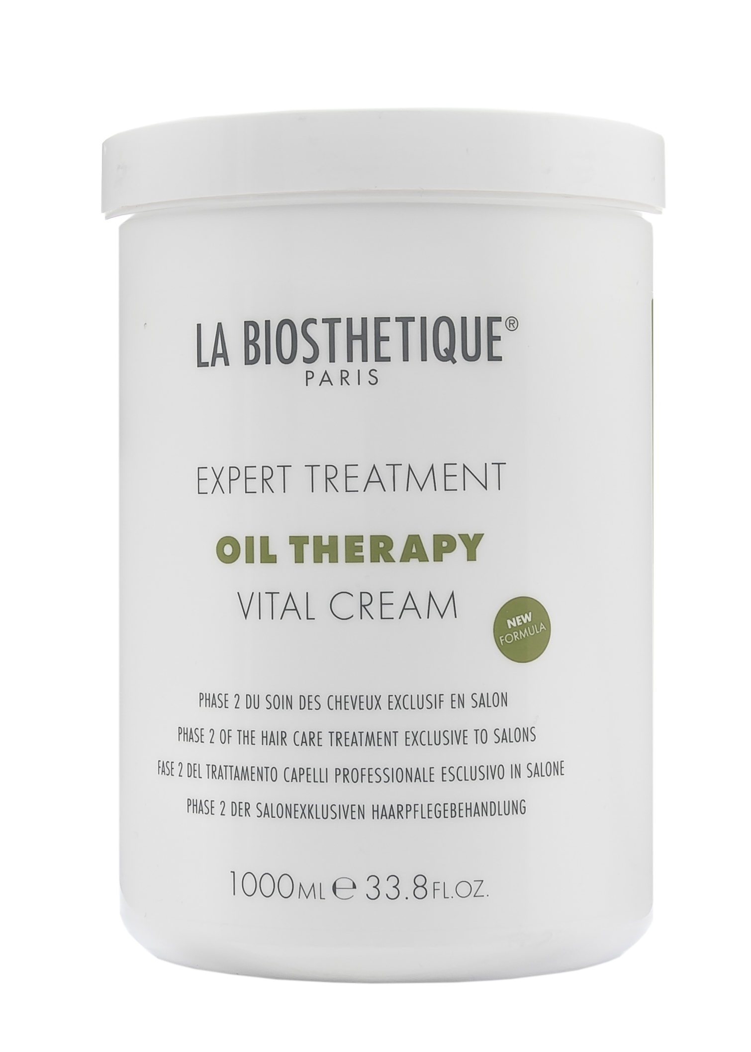 Ля Биостетик Маска для интенсивного восстановления поврежденных волос фаза 2 Vital Cream, 1000 мл (La Biosthetique, Oil Therapy) фото 1