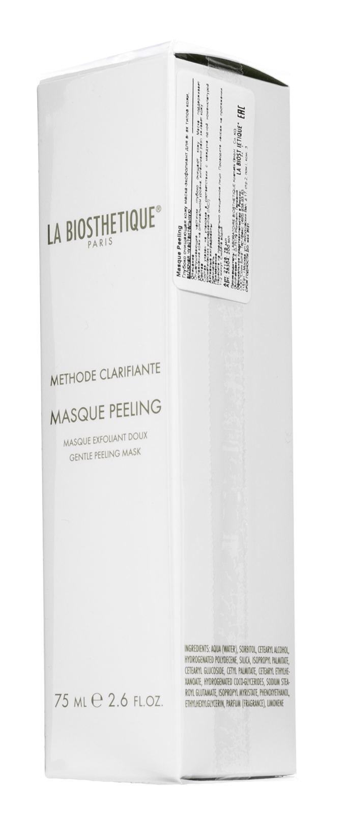 Ля Биостетик Глубоко очищающая кожу маска крем-эксфолиант для всех типов кожи, включая чувствительную Masque Peeling, 75 мл (La Biosthetique, Methode Clarifiante) фото 3