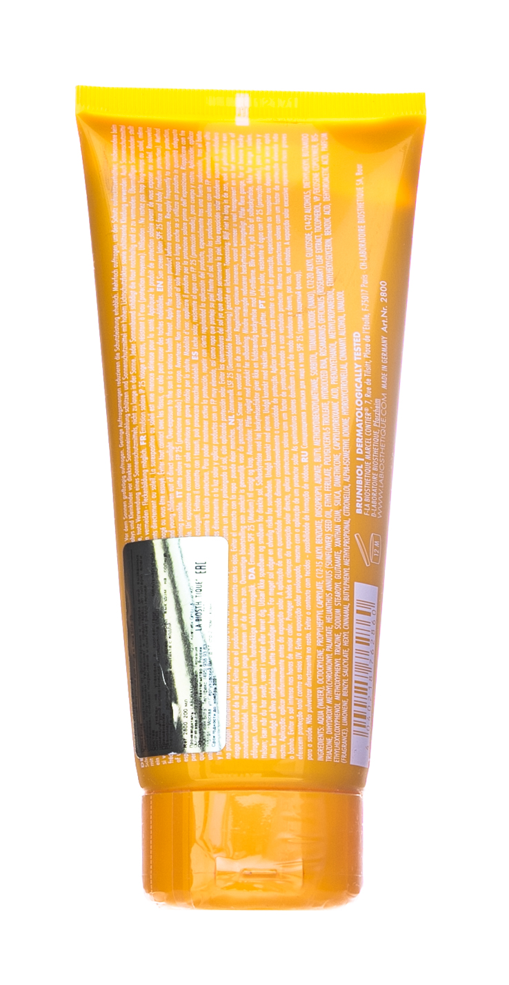 Ля Биостетик Водостойкое солнцезащитное молочко с высокоэффективной системой фильтров SPF 25 200 мл (La Biosthetique, Methode Soleil) фото 2