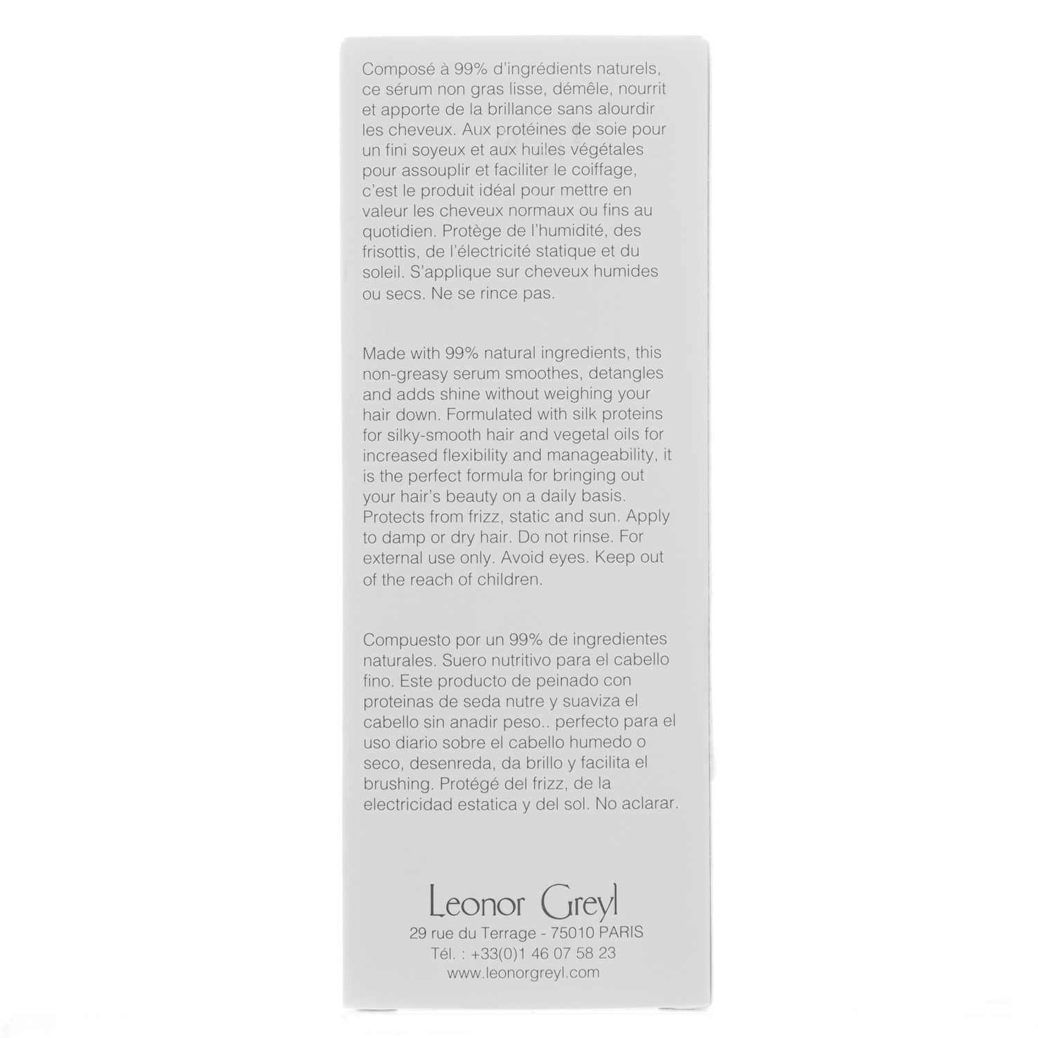 Леонор Грейл Шелковая сыворотка для укладки 75 мл (Leonor Greyl, Средства для укладки) Леонор Грейл Шелковая сыворотка для укладки 75 мл (Leonor Greyl, Средства для укладки) фото 4