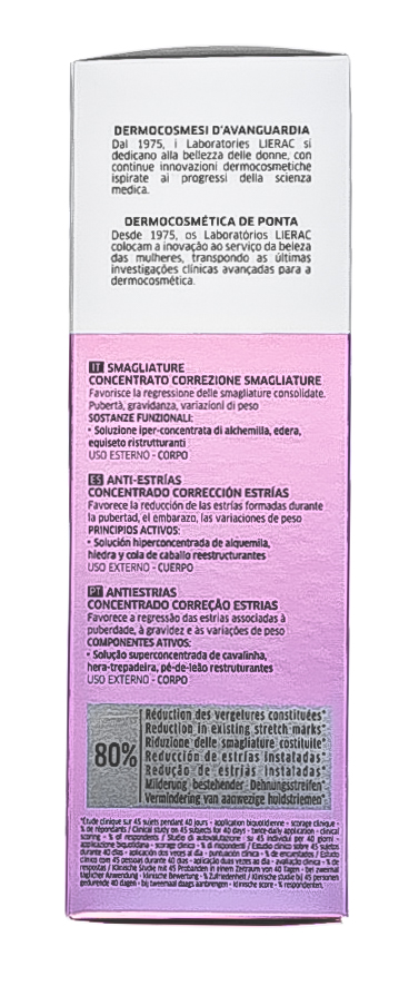 Лиерак Концентрат Фитоластил для коррекции растяжек Phytolastil Solute Serum Correction Des Vergetures, 75 мл (Lierac, Lierac Body) фото 10