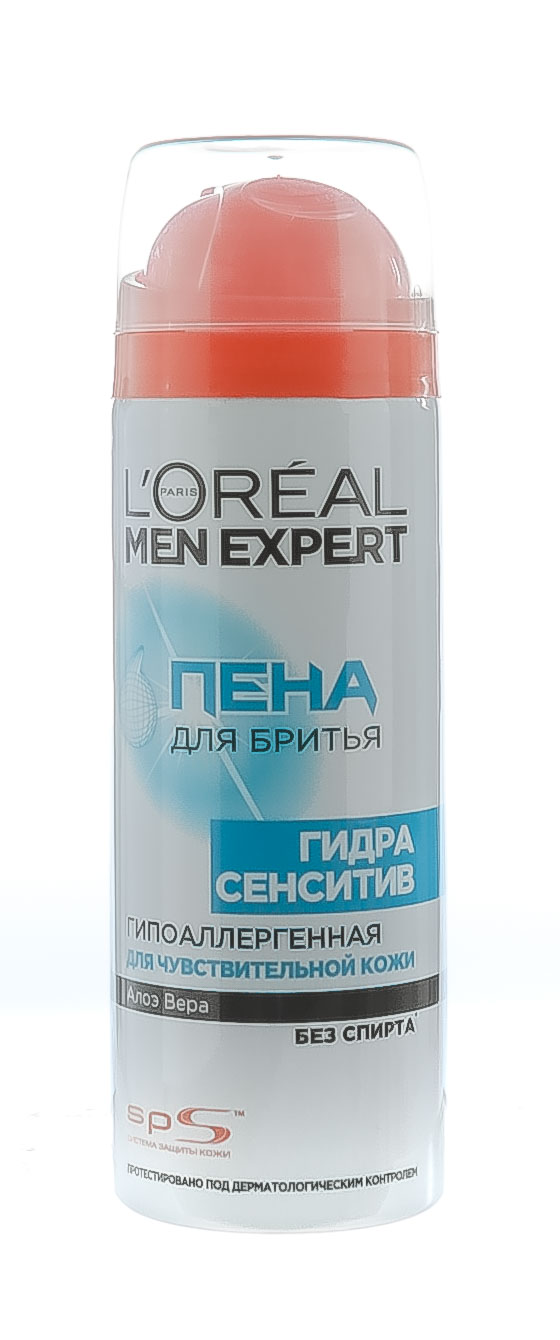 Лореаль Париж Пена для бритья Гидра Сенситив, 200 мл (L'oreal Paris, Men expert) фото 1