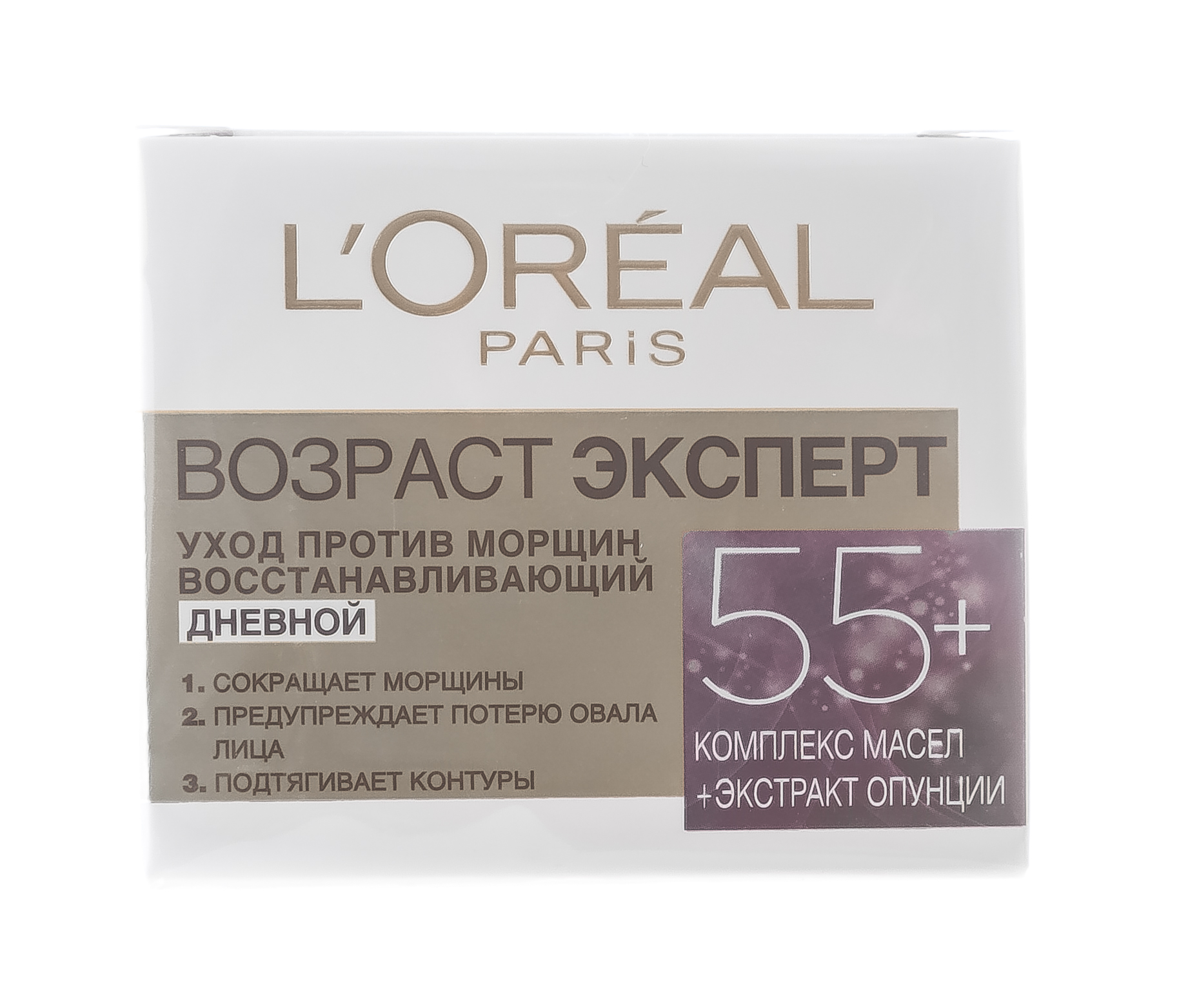 Лореаль Париж Дневной крем для лица Возраст Эксперт 55+ восстанавливающий, 50 мл (L'oreal Paris, Возраст эксперт) фото 1