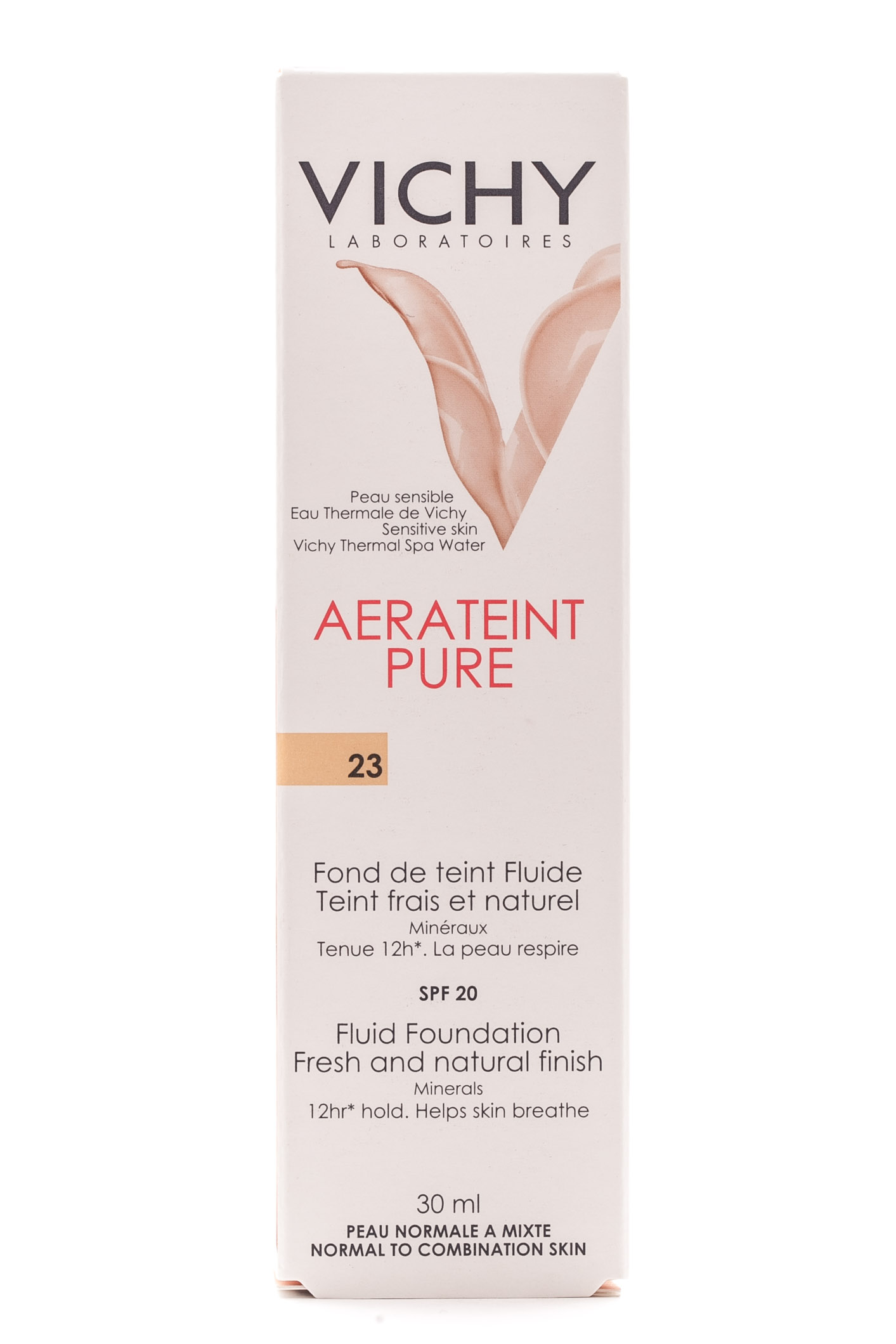 Виши Тональный флюид Аэротон Пюр для нормальной и смешанной кожи  тон 23 30 мл (Vichy, Aera Teint Pure) фото 1