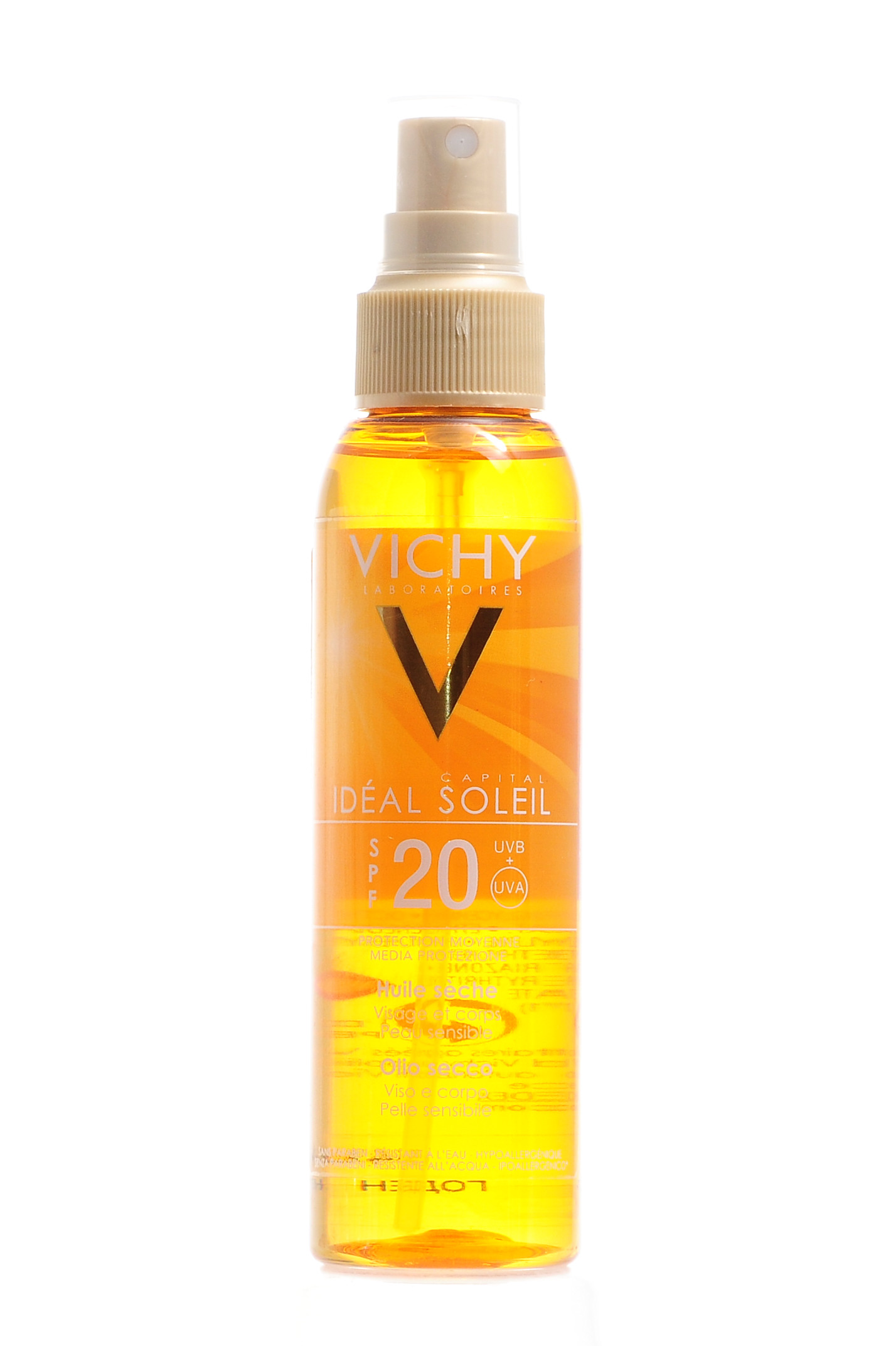 Виши Солнцезащитное масло для тела SPF20+ Капиталь солей 125 мл (Vichy, Capital Soleil) фото 1