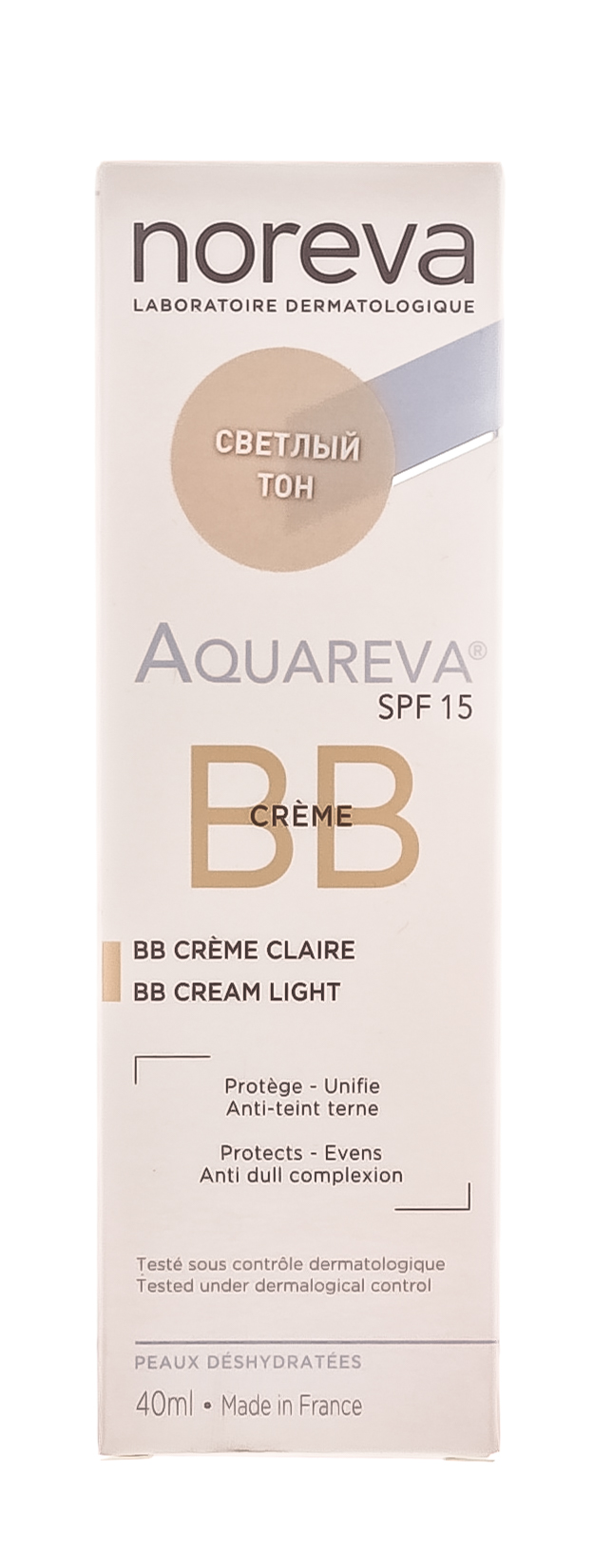 Норева Акварева Крем ВВ светлый тон 40 мл (Noreva, Aquareva) фото 2