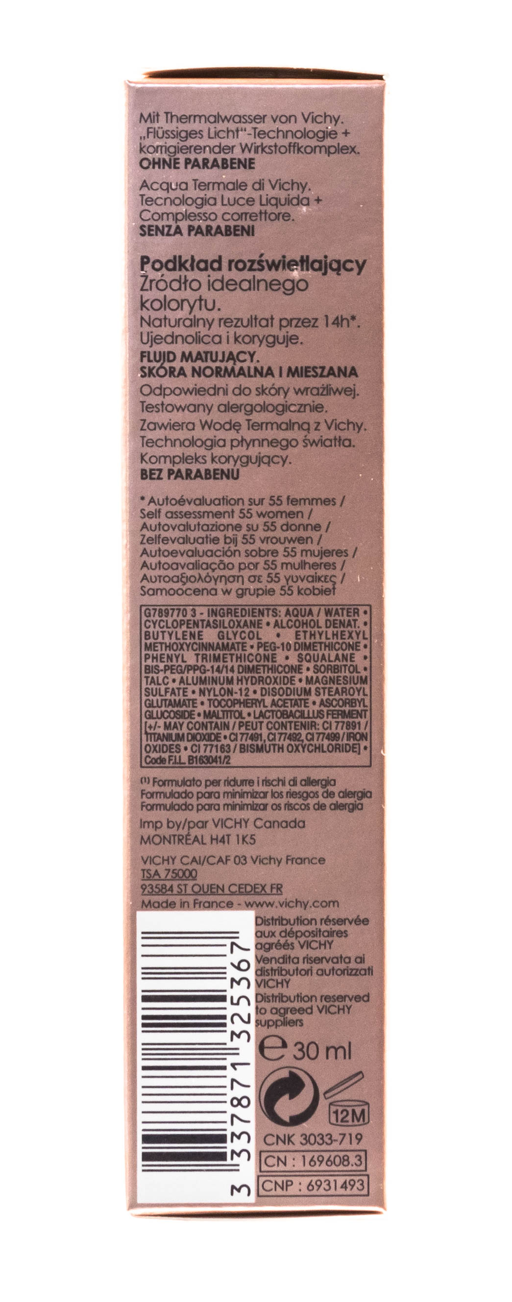 Виши Тон Идеаль Тональный Флюид 25 тон, 30 мл (Vichy, Teint Ideal) фото 4