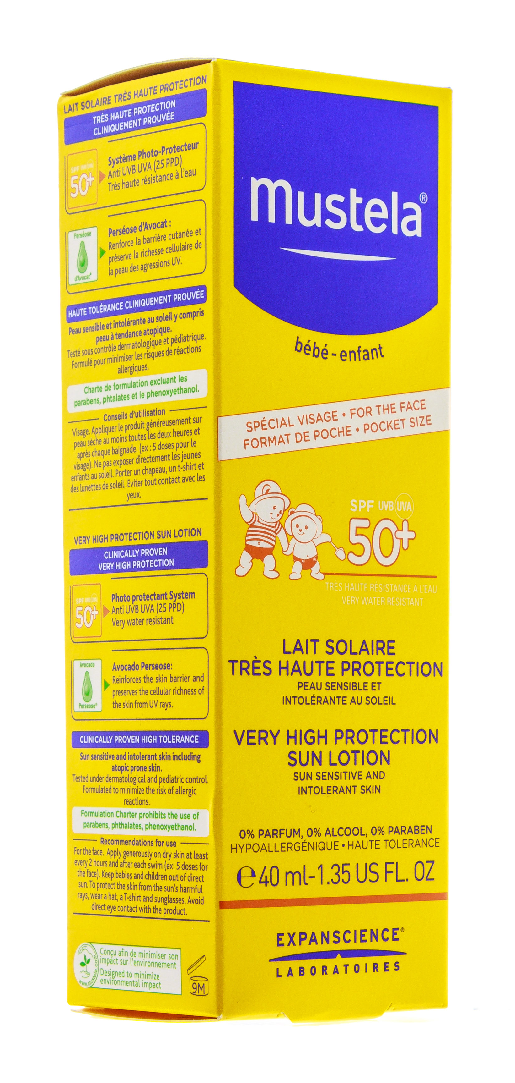 Мустела Бебе Солнцезащитное молочко SPF 50+, 40 мл (Mustela, Sun) фото 2